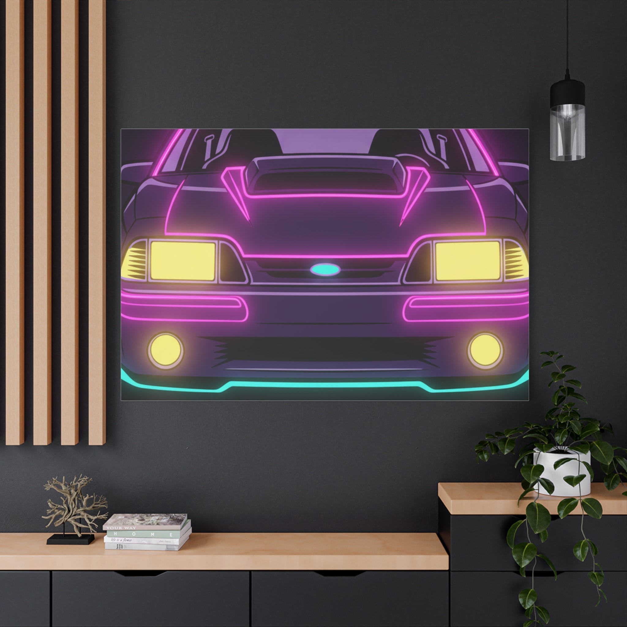 Ford Mustang Fox Body GT Canvas Wall Art