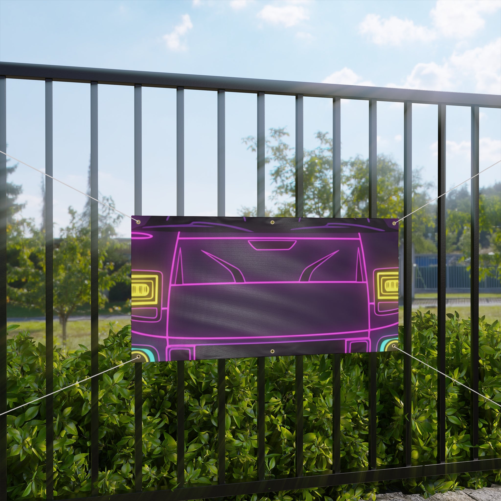 Ford GT40 (1964-69) Neon Synthwave Banner