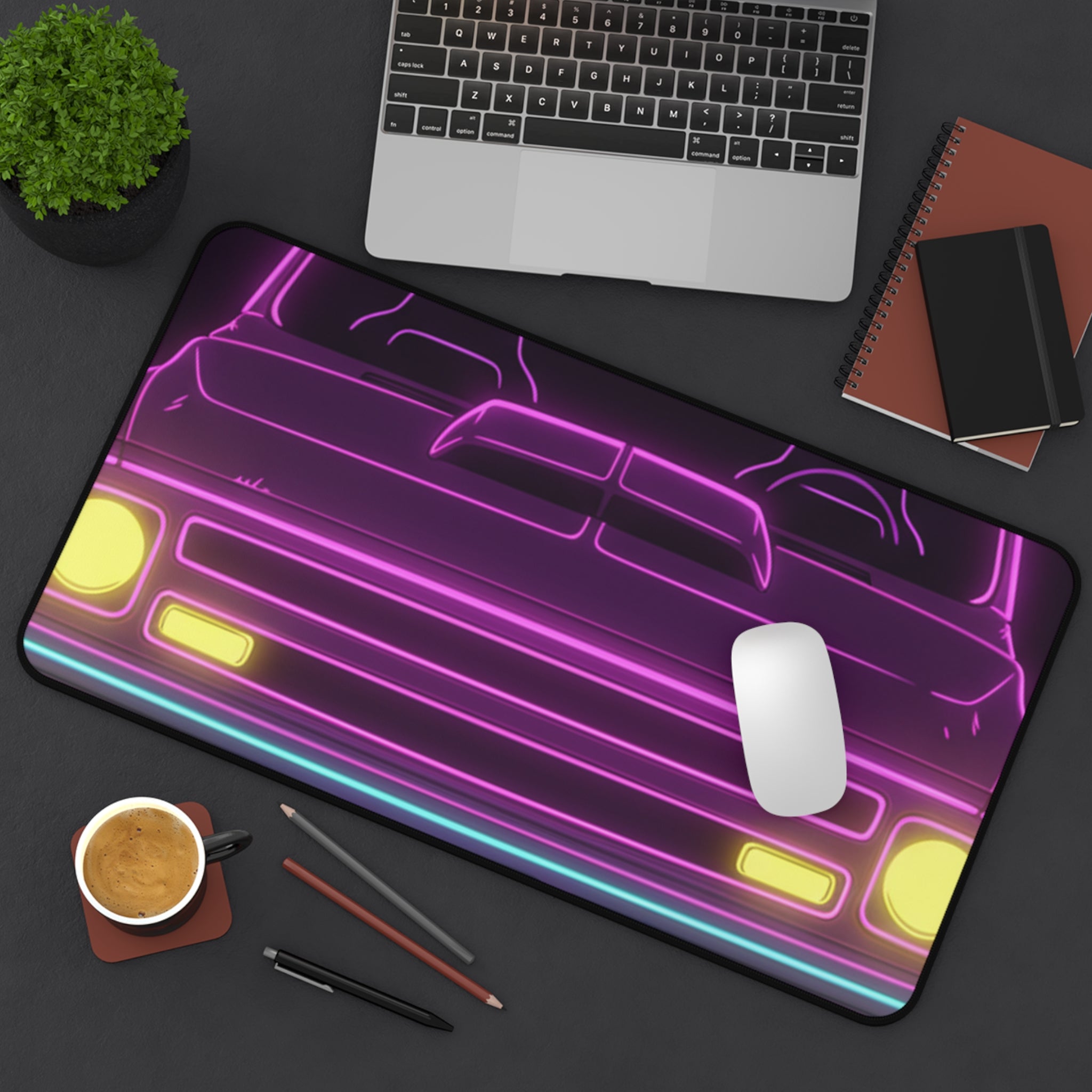 Chevy C10 Pickup (1967-72) Neon Synthwave Desk Mat