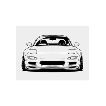 Mazda RX-7 FD Metal Wall Sign