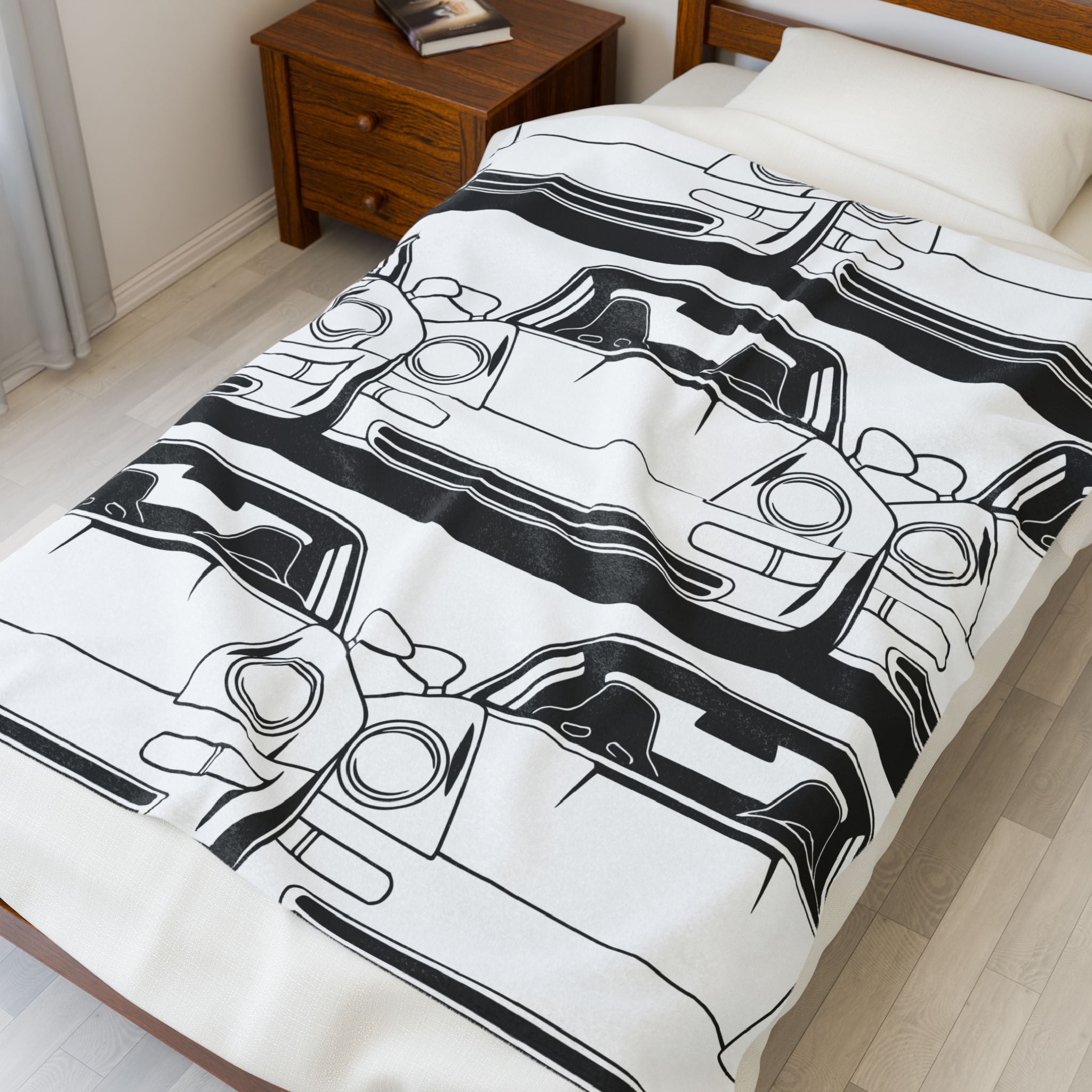 Porsche 964 Singer Velveteen Plush Blanket