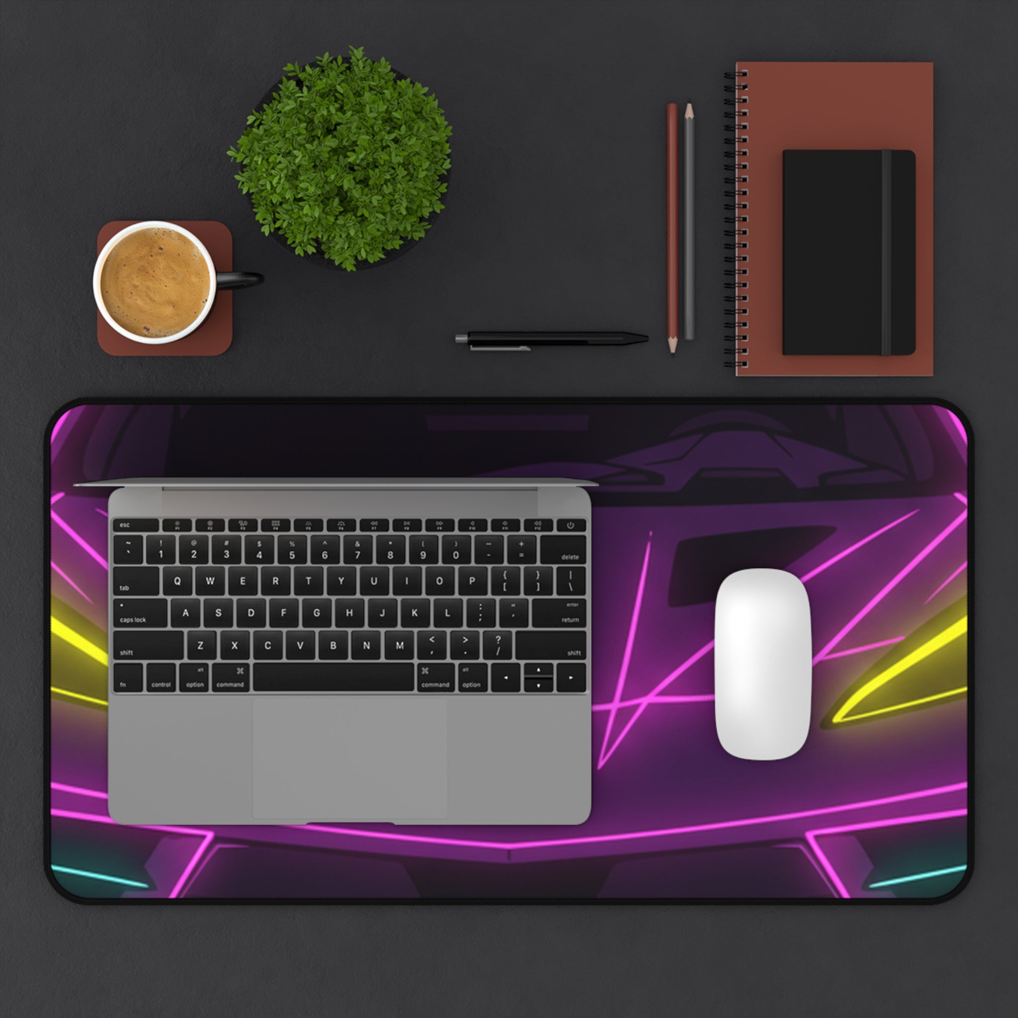 Corvette C8 (2020+) Neon Synthwave Desk Mat