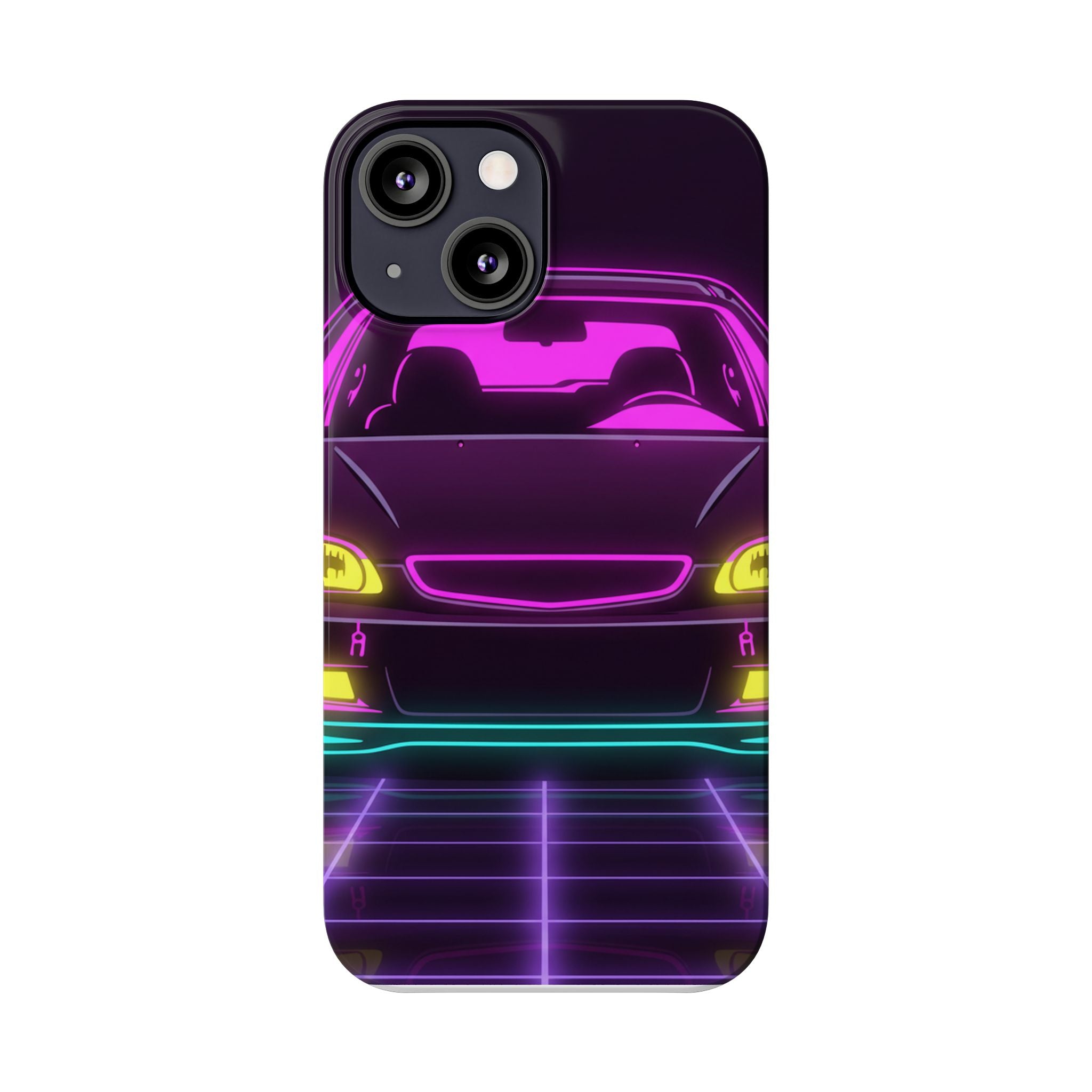 Honda Civic EK Hatch Neon Synthwave Phone Case