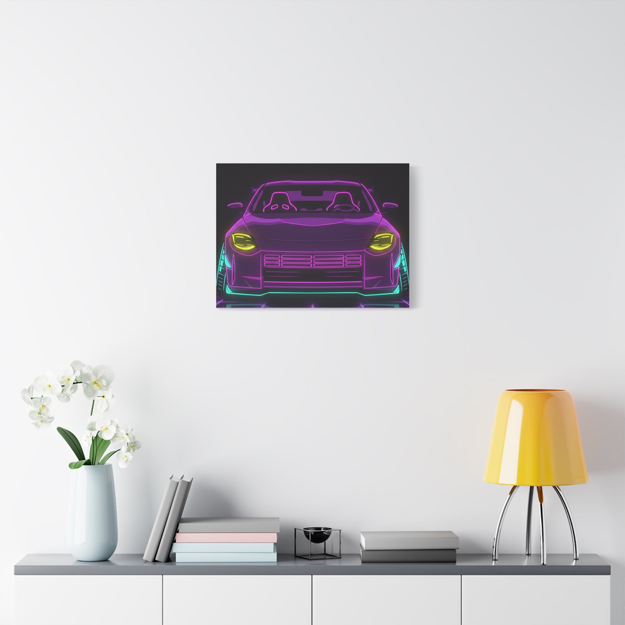 Nissan Z RZ34 (2023+) Neon Synthwave Canvas Wall Art