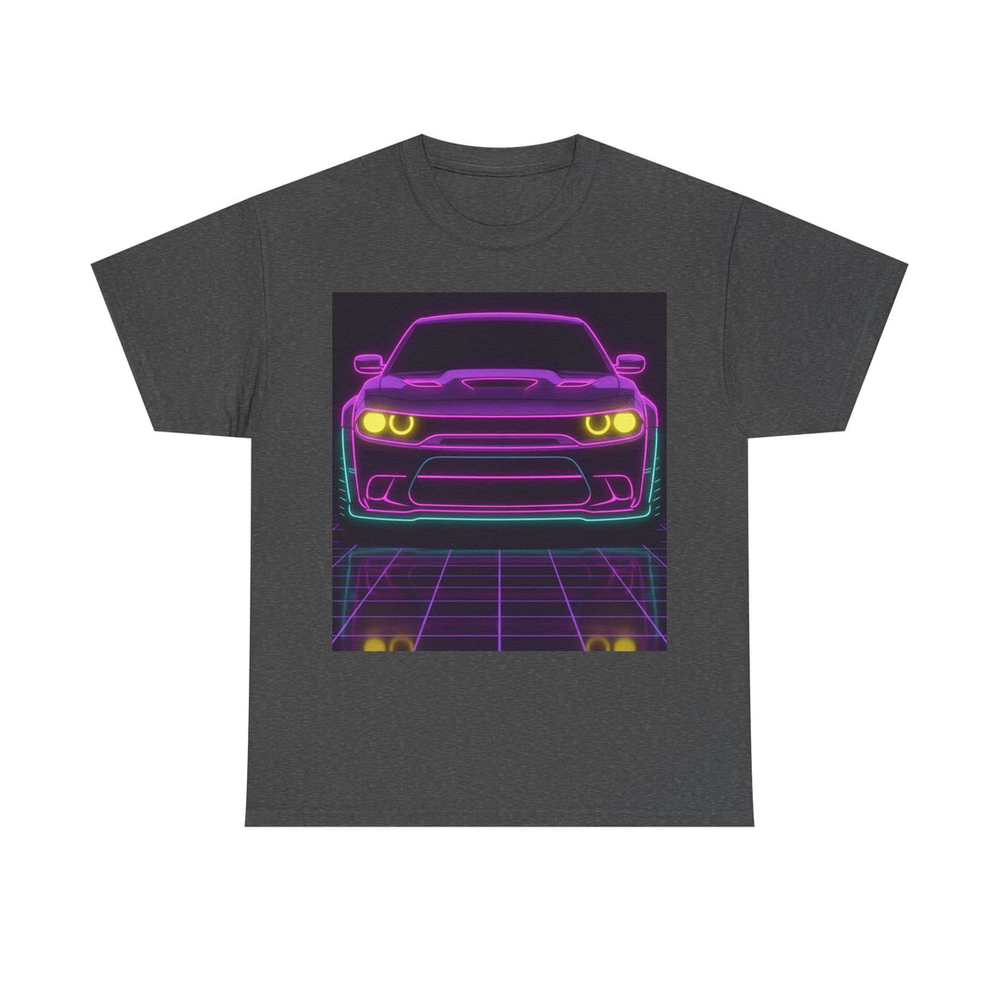 Dodge Challenger SRT Hellcat Neon Synthwave Unisex Tee