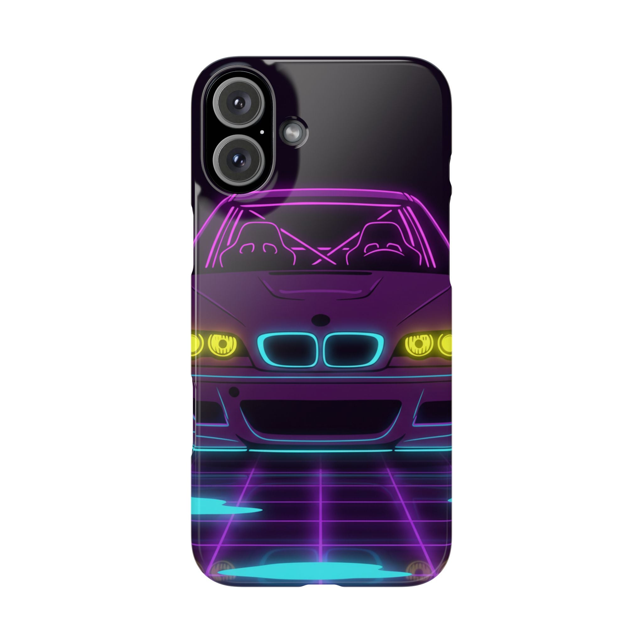 BMW E46 M3 (2000-06) Neon Synthwave Phone Case