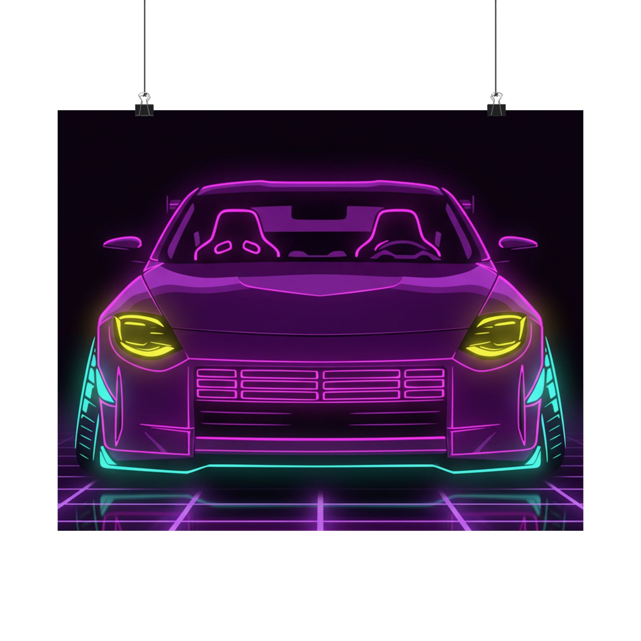 Nissan Z RZ34 (2023+) Neon Synthwave Poster