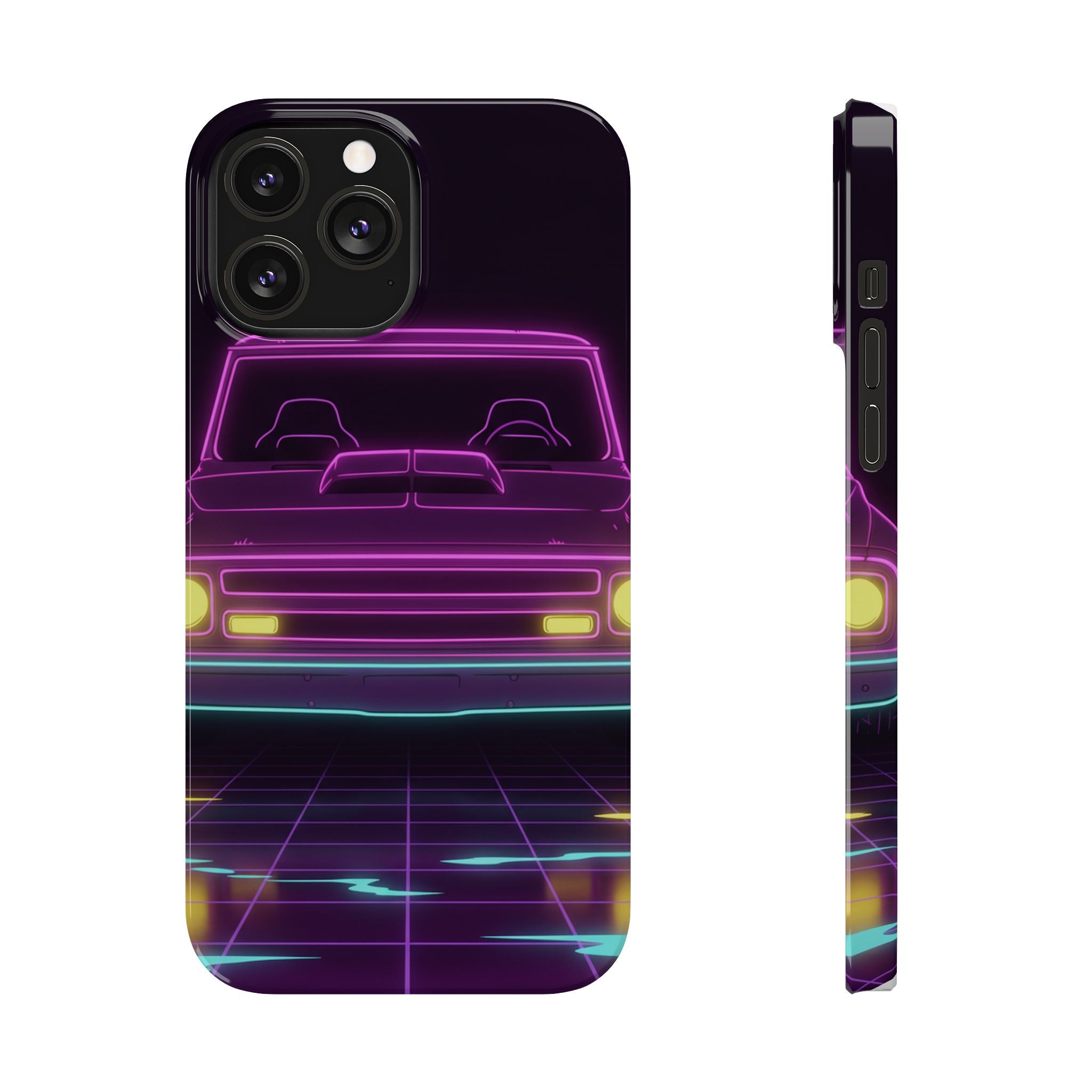 Chevy C10 Pickup (1967-72) Neon Synthwave Phone Case