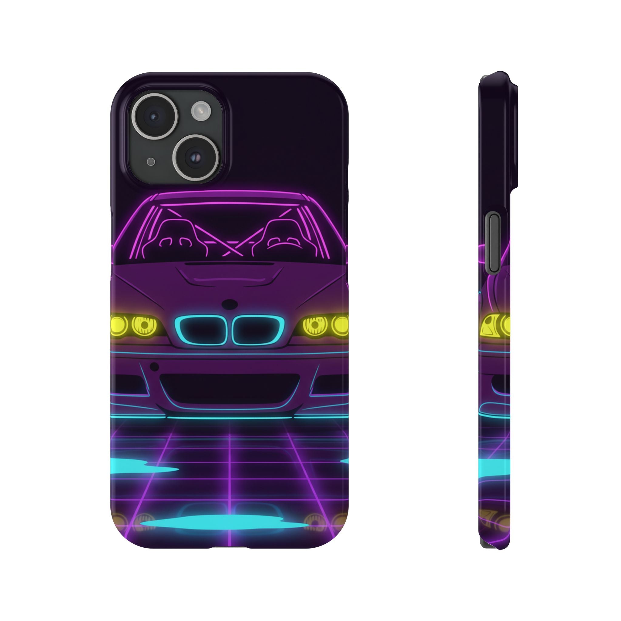 BMW E46 M3 (2000-06) Neon Synthwave Phone Case