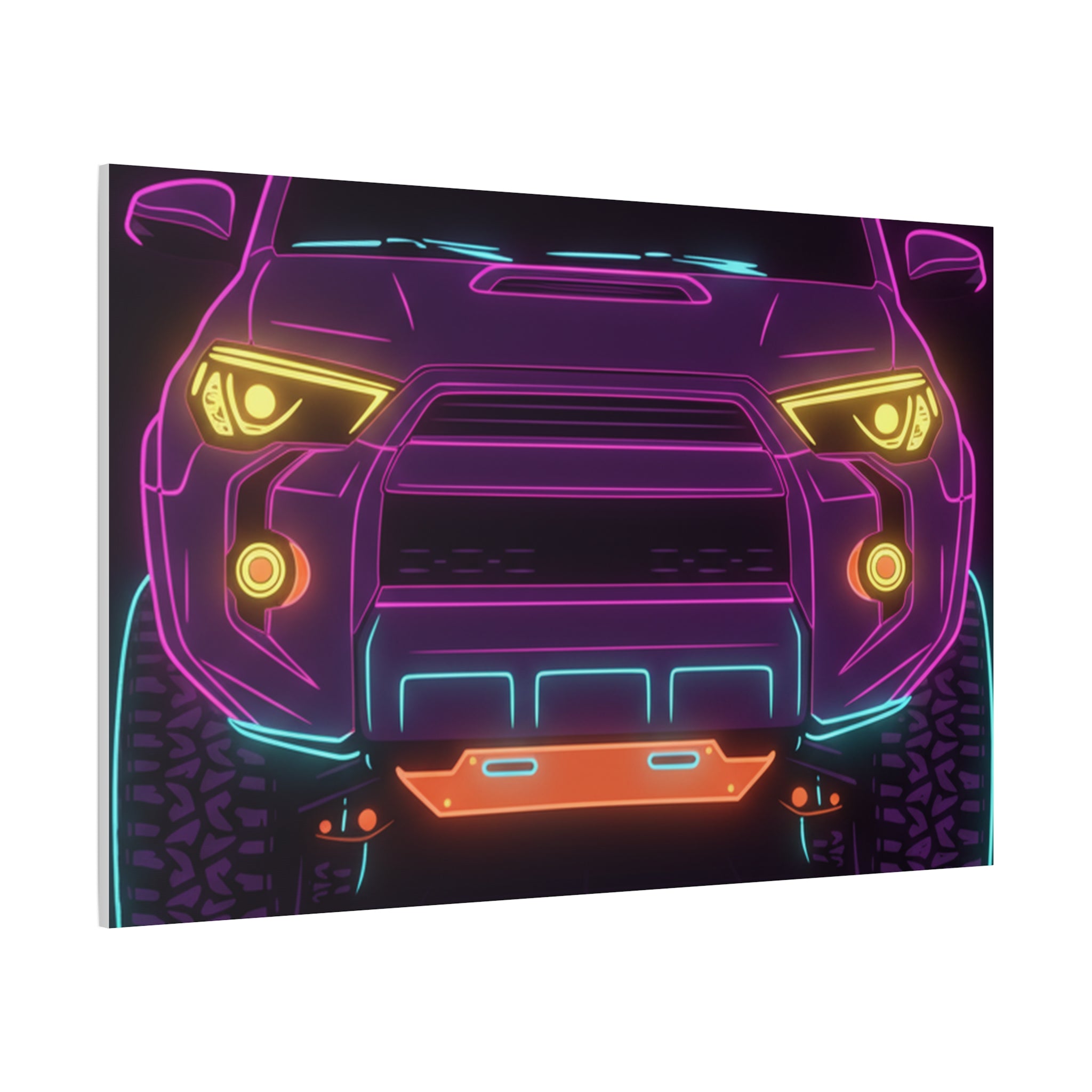 Toyota 4Runner TRD Pro Neon Synthwave Canvas Wall Art