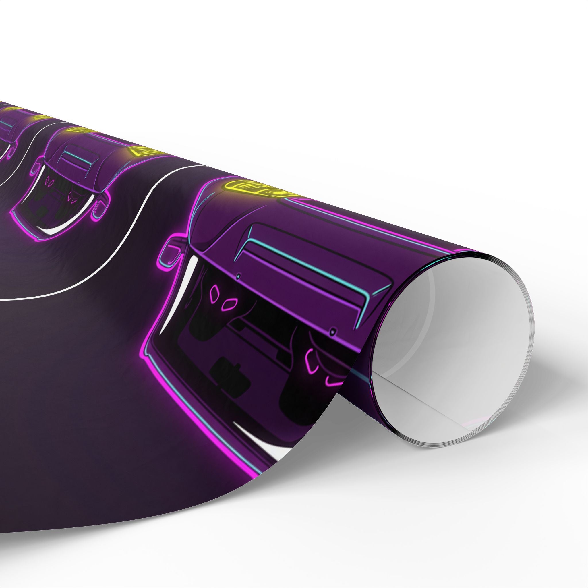 Nissan GT-R Neon Synthwave Gift Wrapping Paper