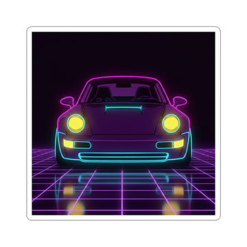Porsche 964 Singer Neon Synthwave Sticker