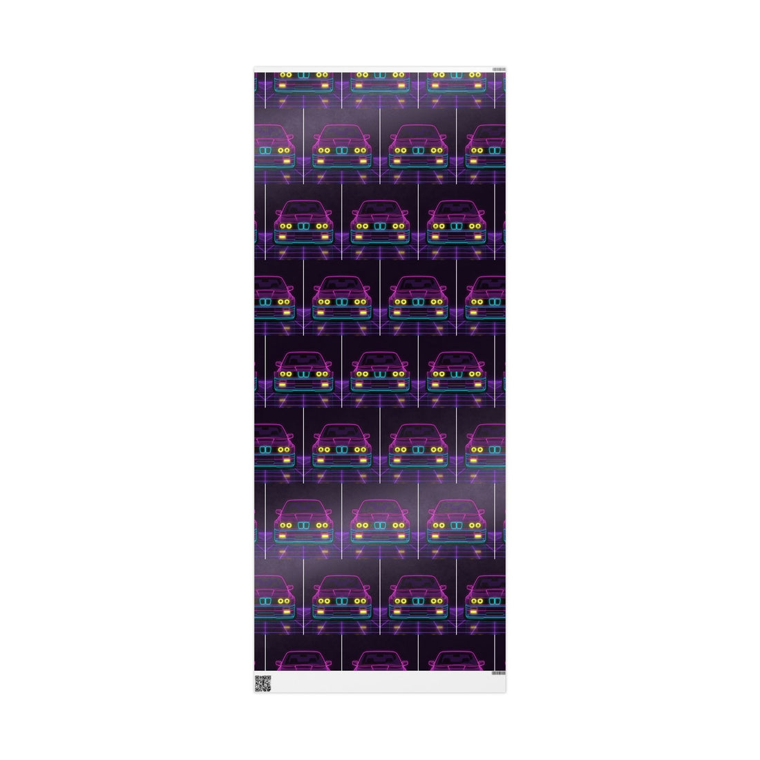 BMW E30 Neon Synthwave Gift Wrapping Paper