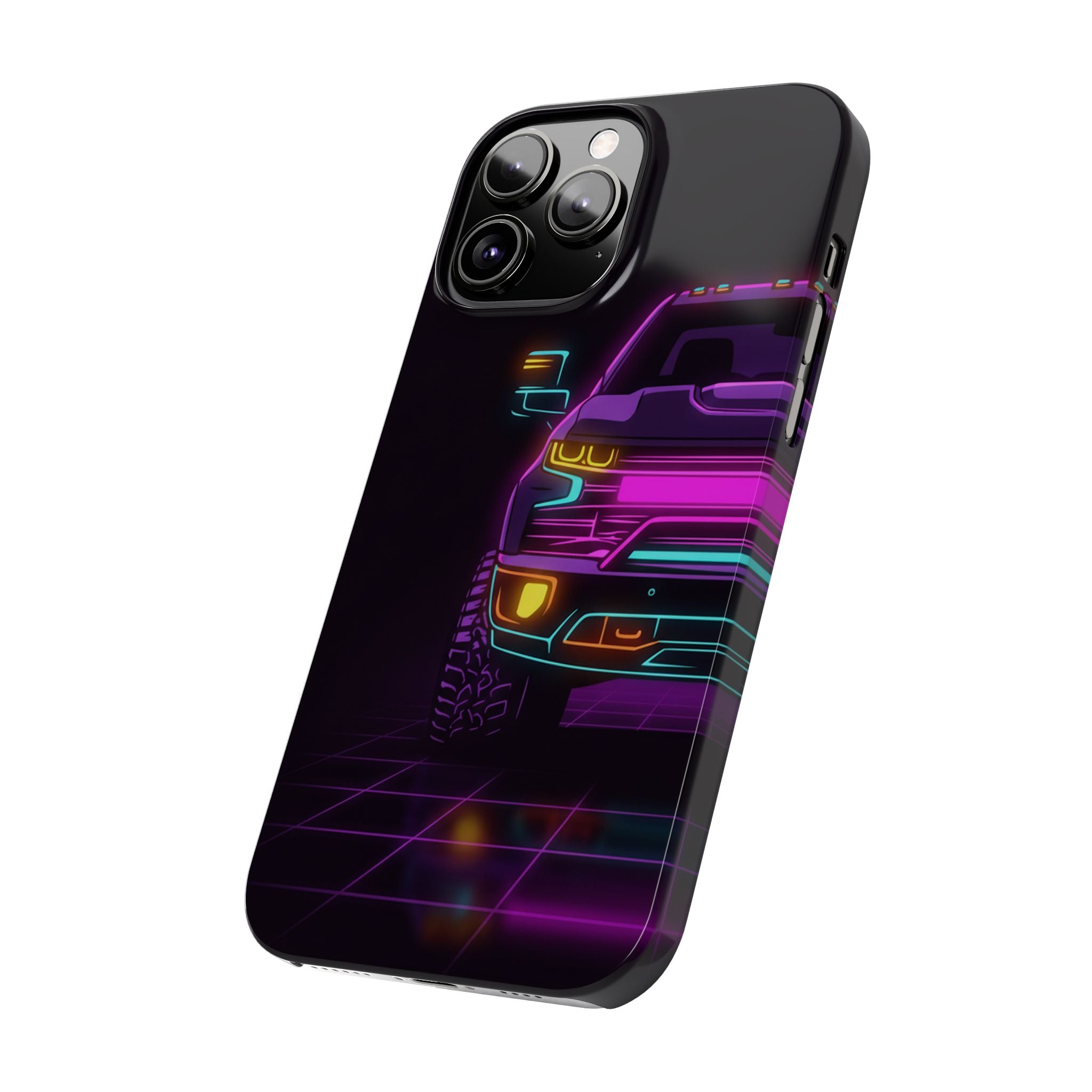Chevy Silverado Trail Boss (2019+) Neon Synthwave Phone Case