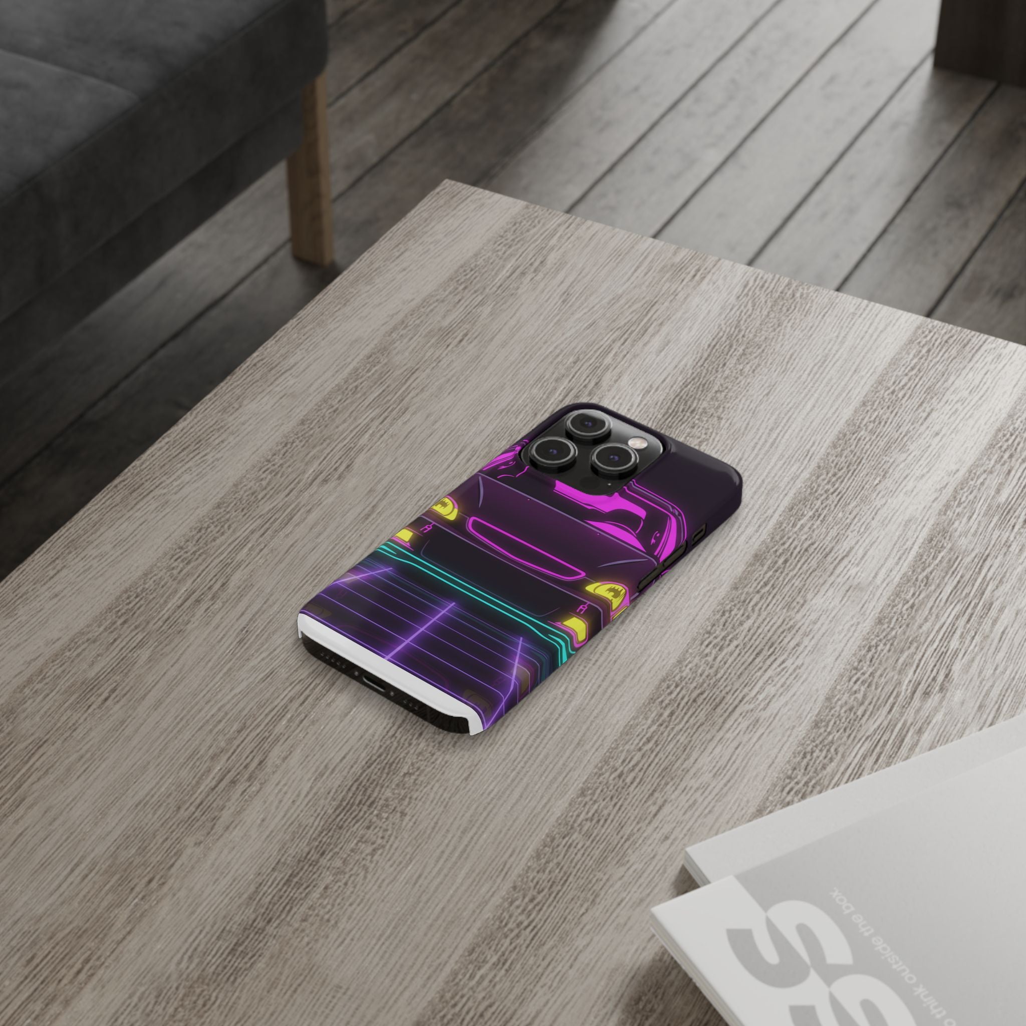 Honda Civic EK Hatch Neon Synthwave Phone Case