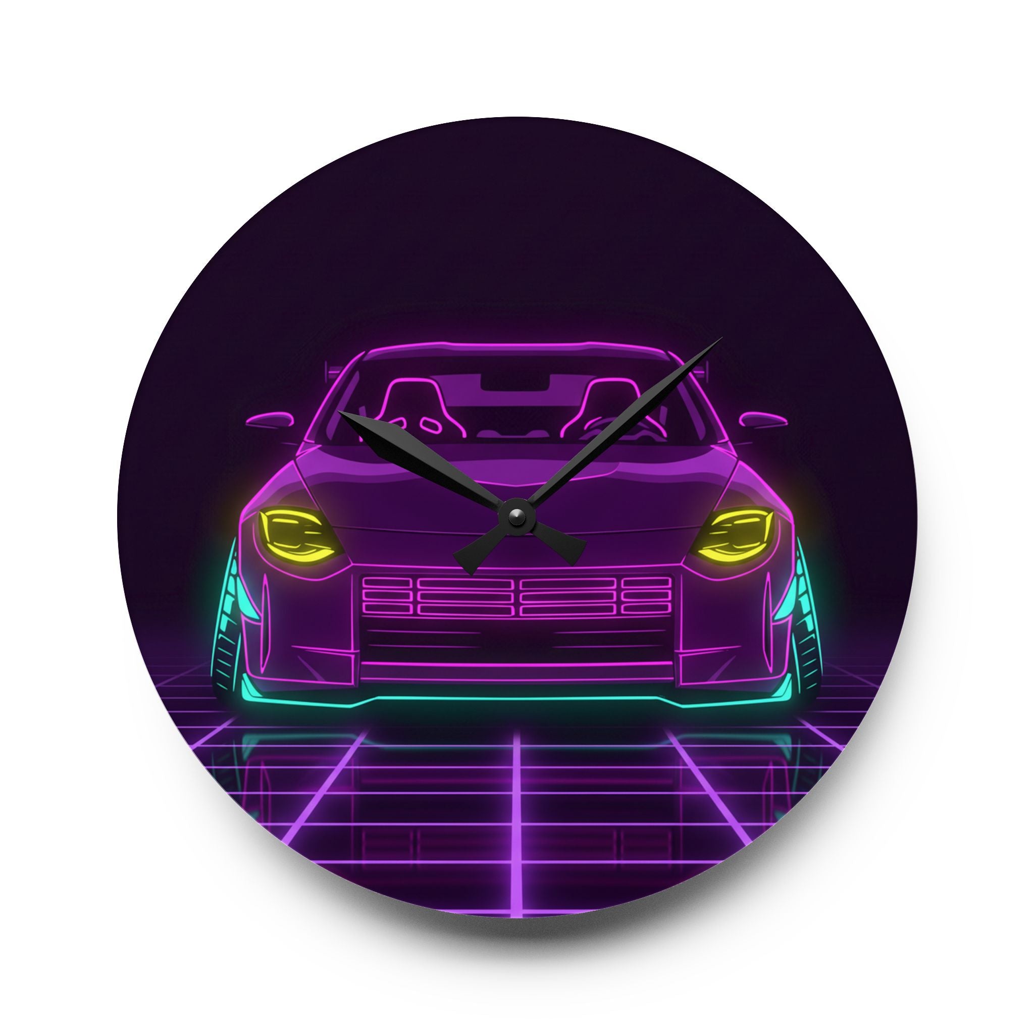 Nissan Z RZ34 (2023+) Neon Synthwave Wall Clock