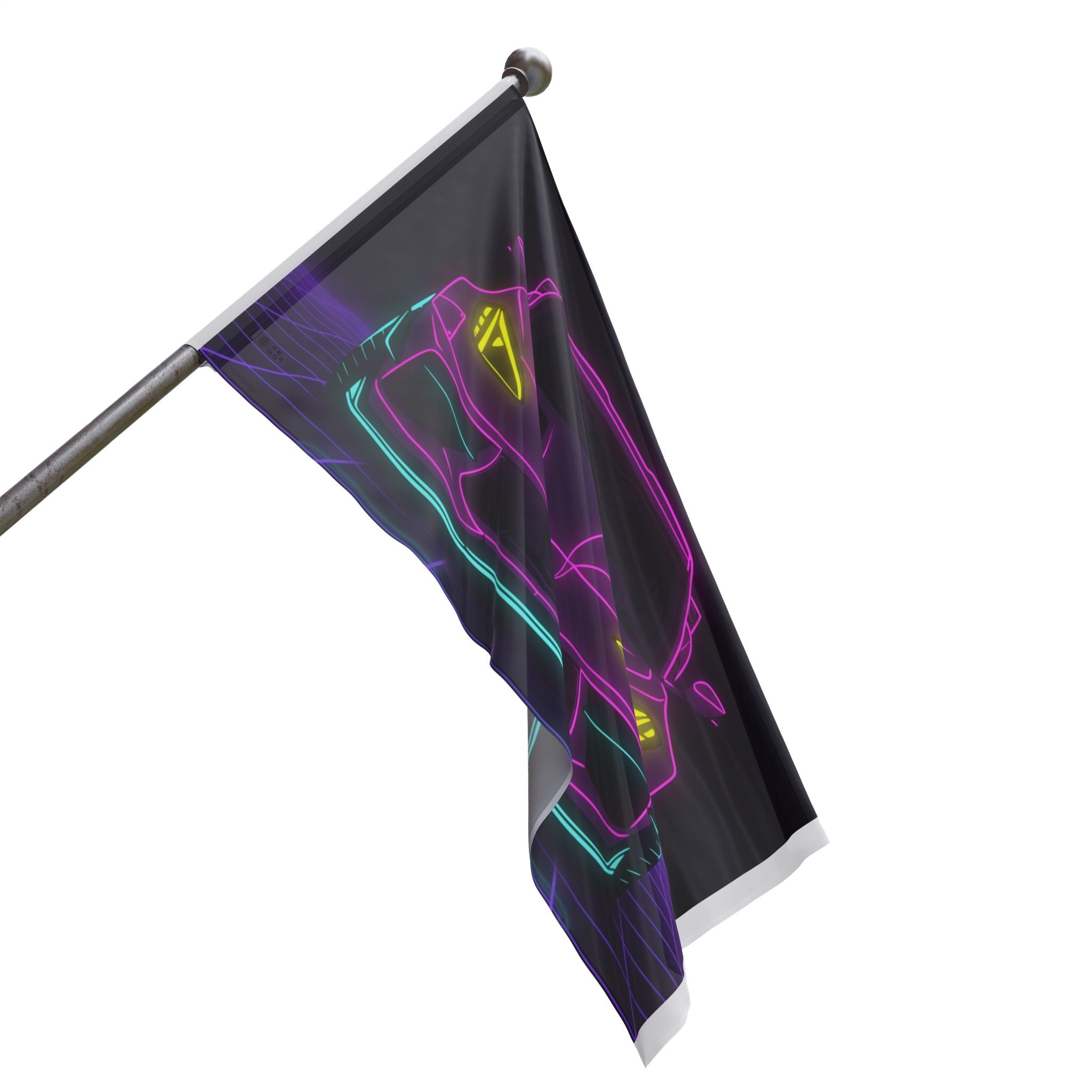 Corvette C8 (2020+) Neon Synthwave Garage Flag