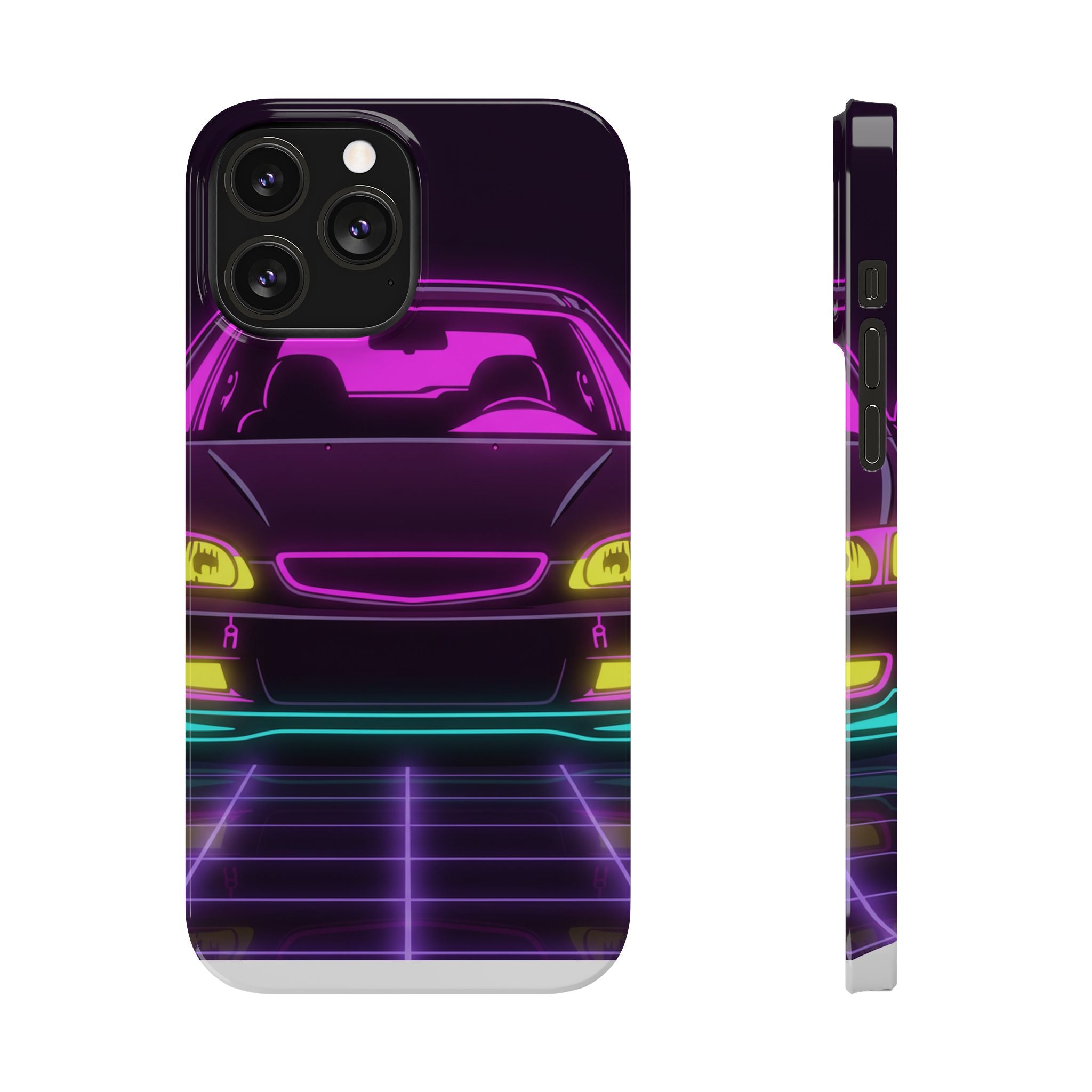 Honda Civic EK Hatch Neon Synthwave Phone Case
