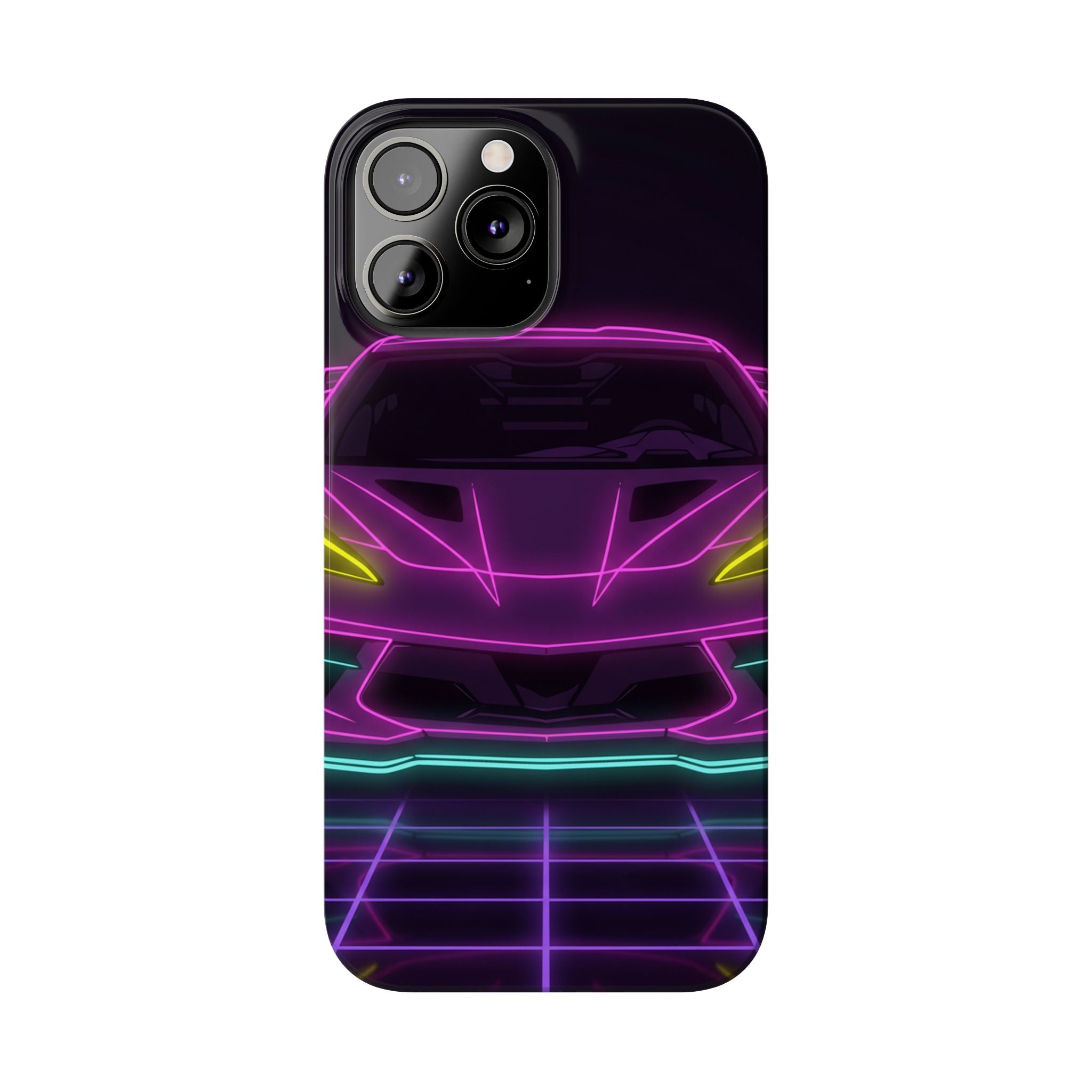 Corvette C8 (2020+) Neon Synthwave Phone Case