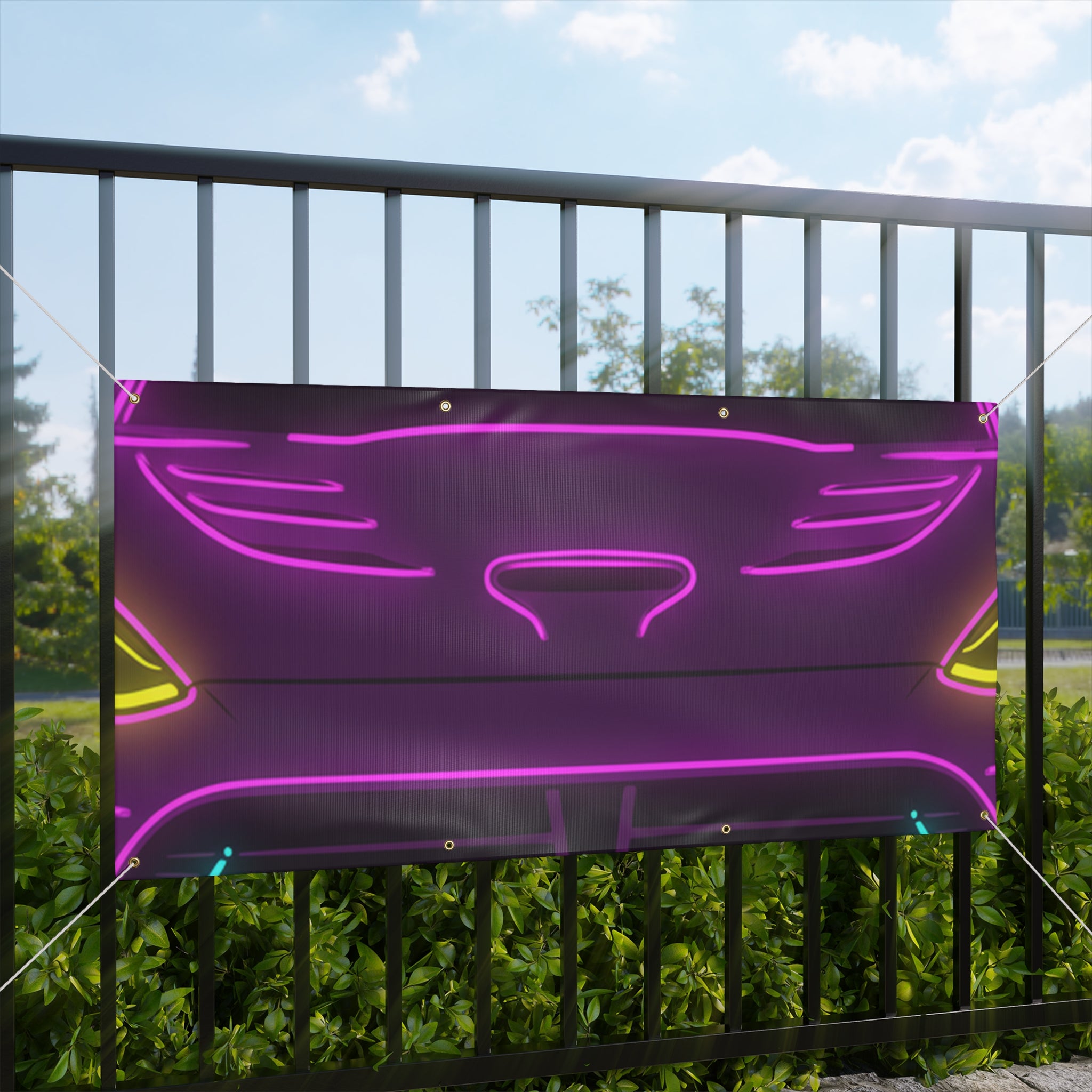 Dodge Viper (1992-17) Neon Synthwave Banner