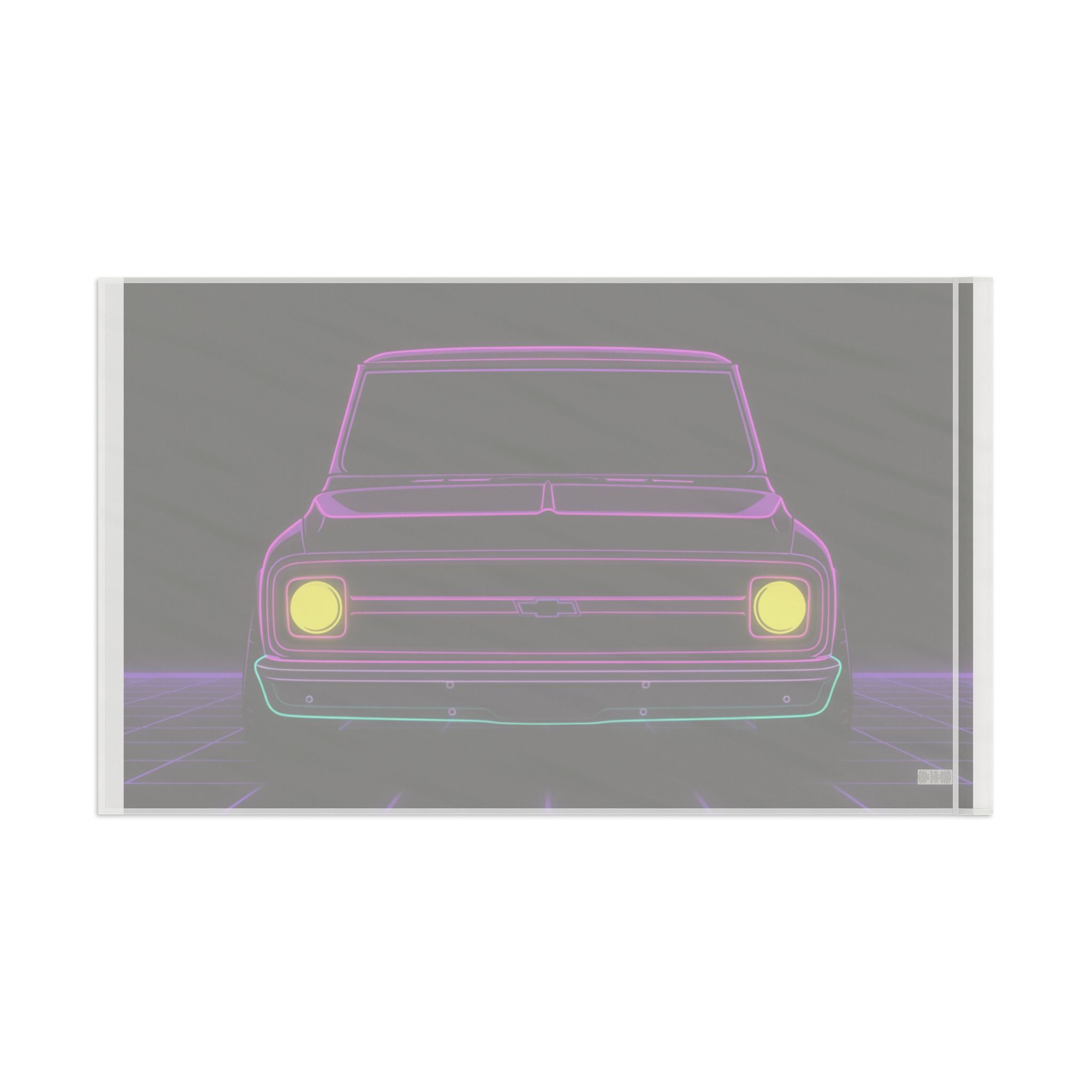 Chevy C10 Pickup (1967-72) Pro-Touring Neon Synthwave Garage Flag