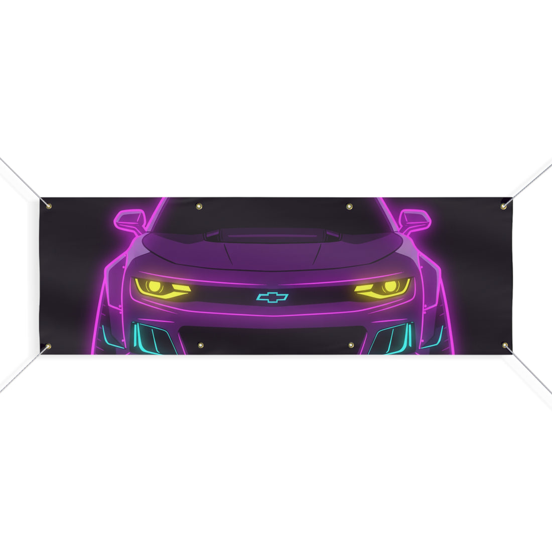 Chevrolet Camaro ZL1 Neon Synthwave Banner