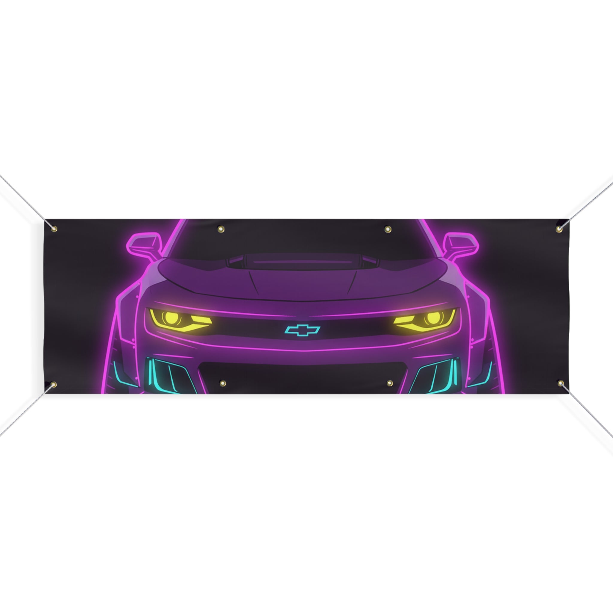 Chevrolet Camaro ZL1 Neon Synthwave Banner