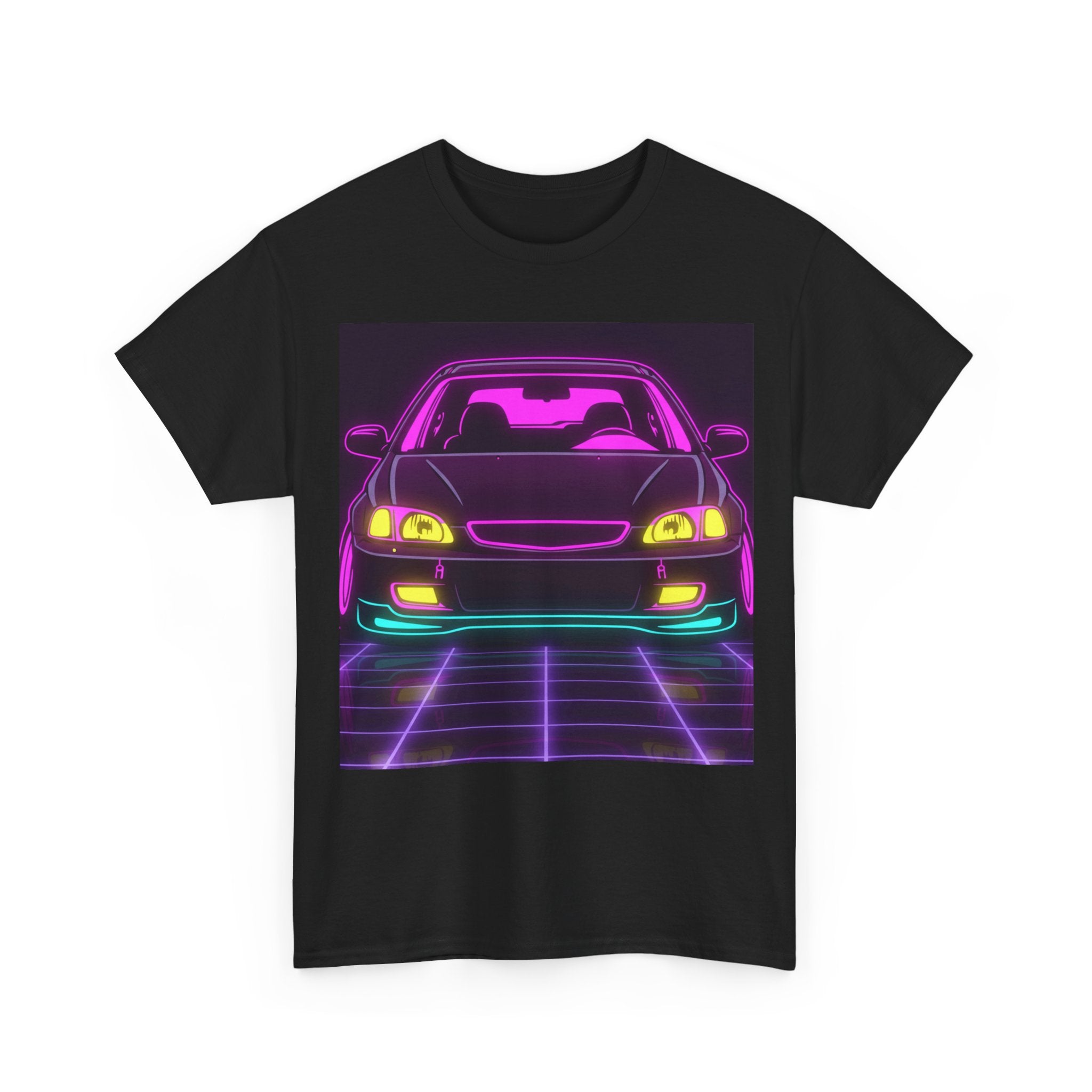 Honda Civic EK Hatch Neon Synthwave Unisex Tee