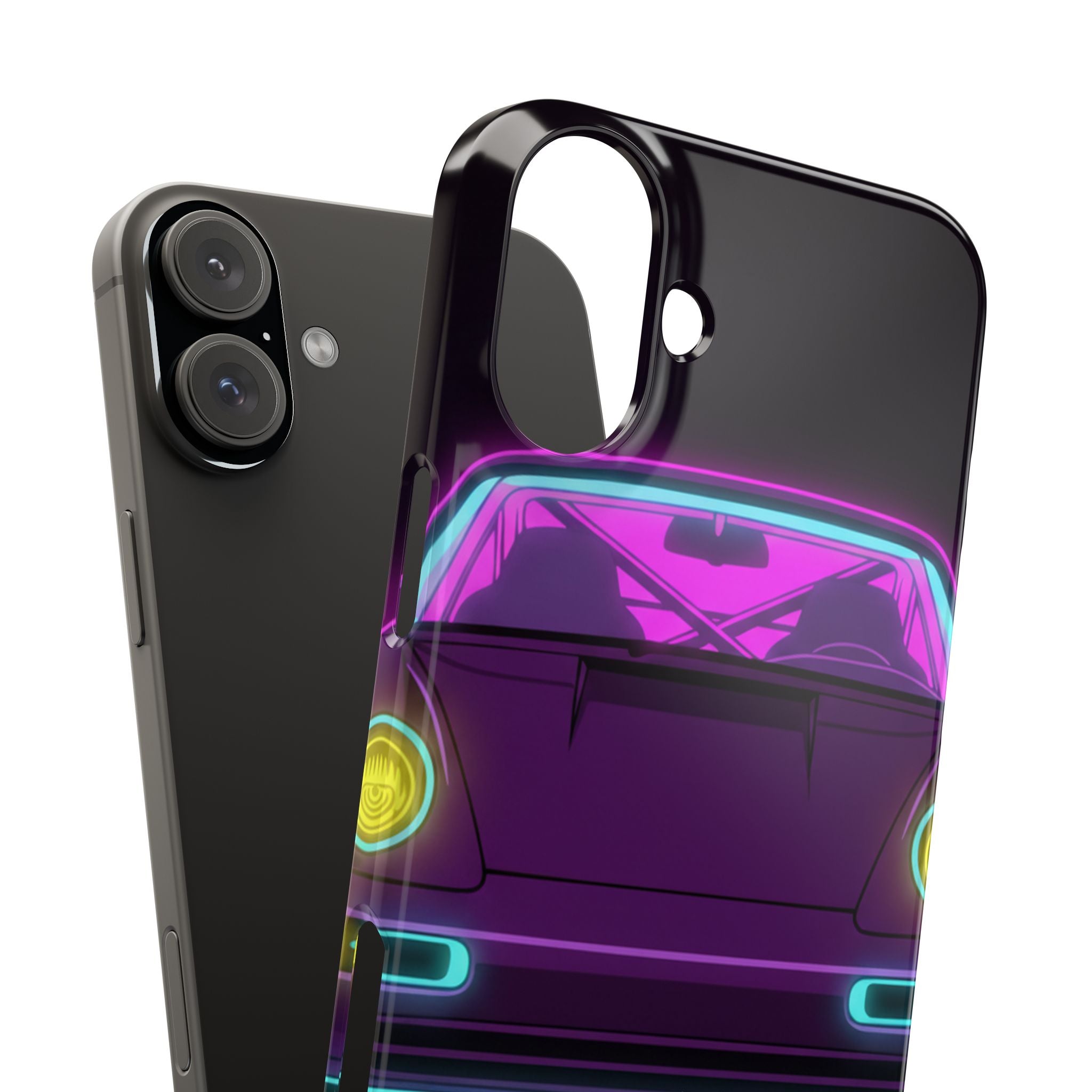 Porsche 964 Turbo Neon Synthwave Phone Case