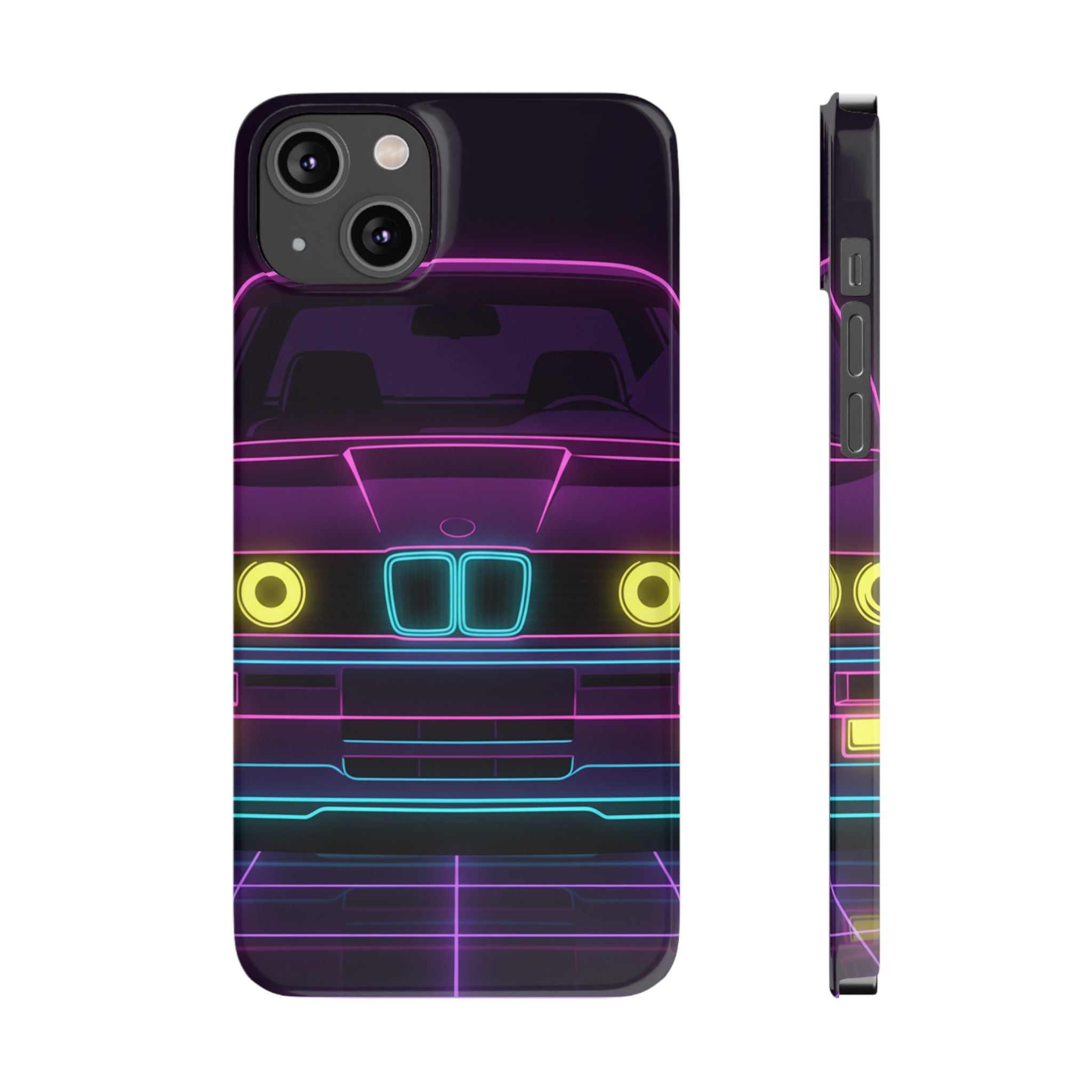 BMW E30 Neon Synthwave Phone Case