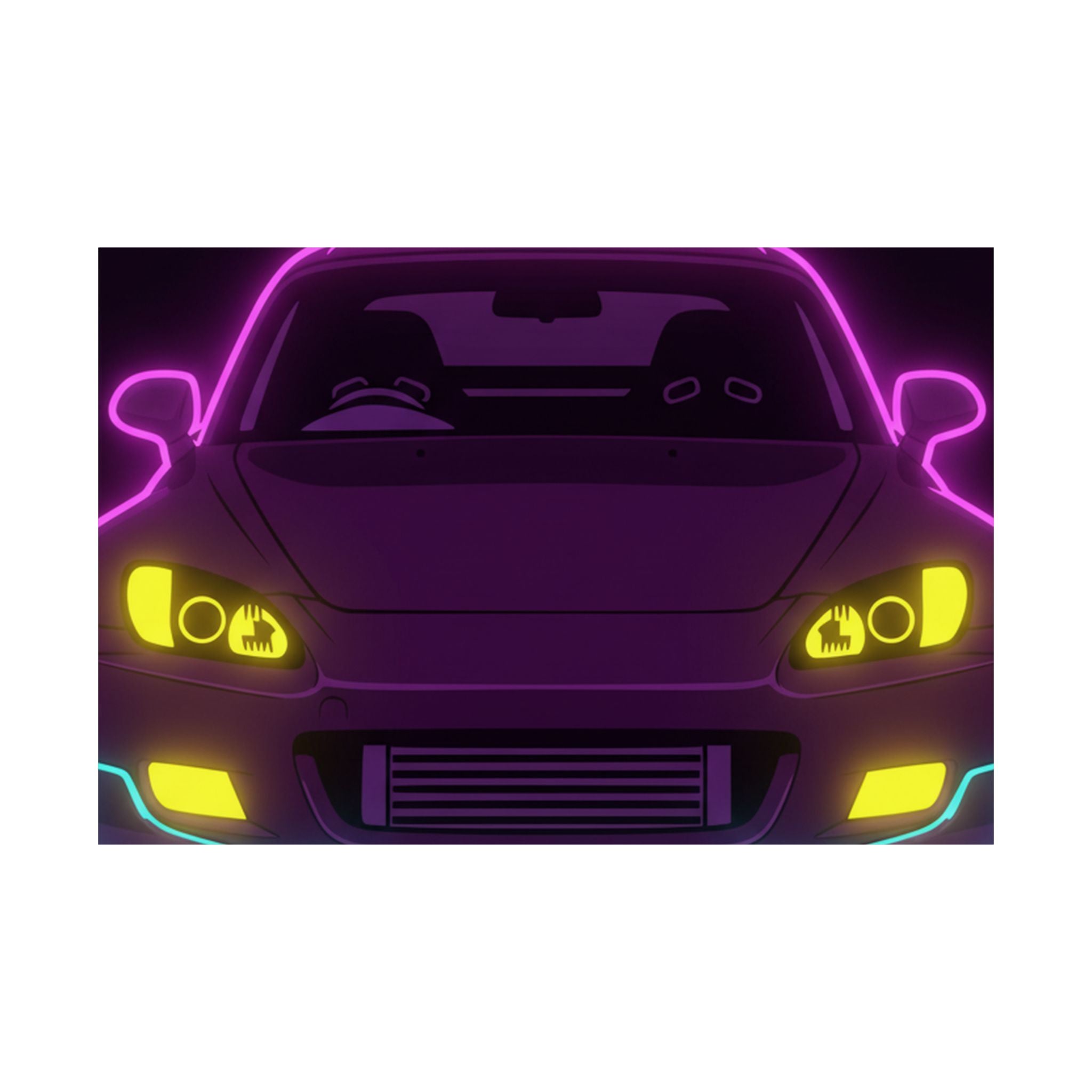 Honda S2000 (1999-09) Neon Synthwave Poster
