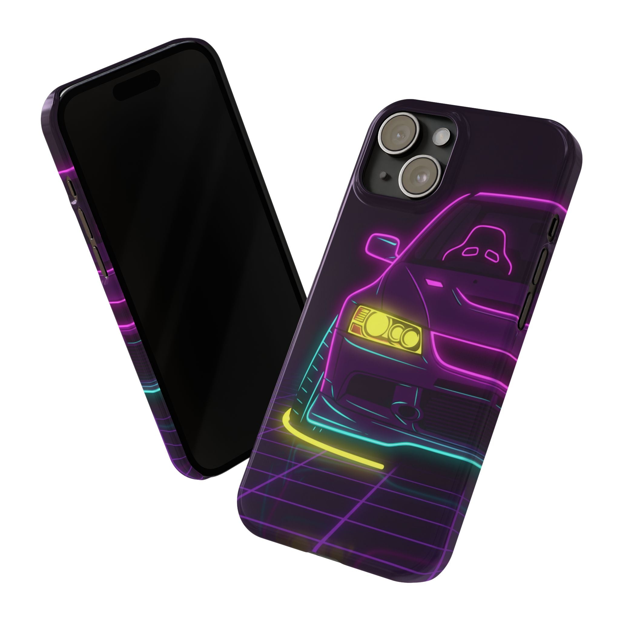 Mitsubishi Evo IX (2005-07) Neon Synthwave Phone Case