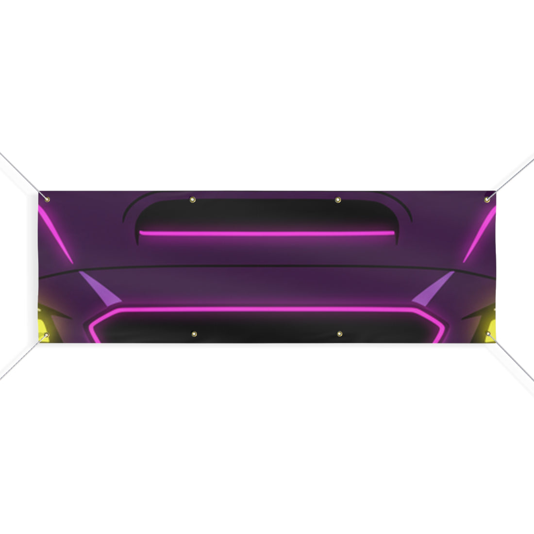 Subaru WRX STI Neon Synthwave Banner