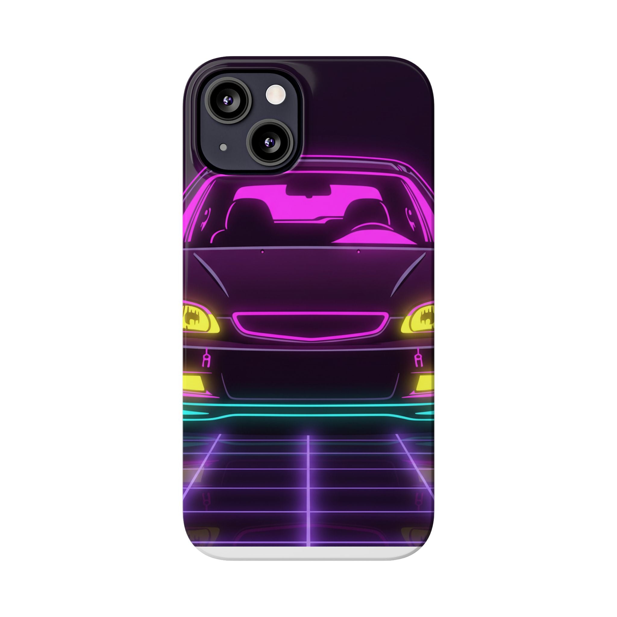 Honda Civic EK Hatch Neon Synthwave Phone Case