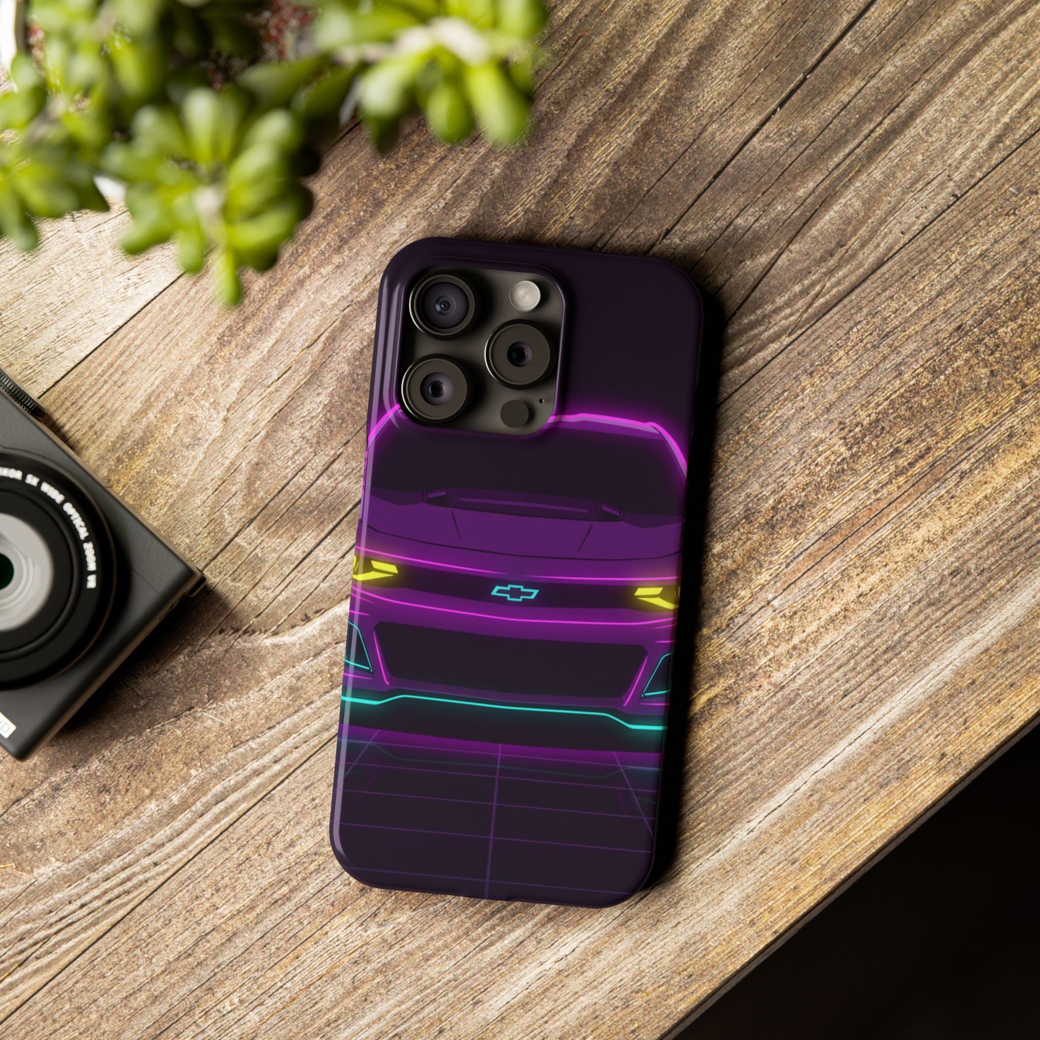 Chevrolet Camaro ZL1 Neon Synthwave Phone Case