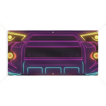 Toyota 4Runner TRD Pro Neon Synthwave Banner