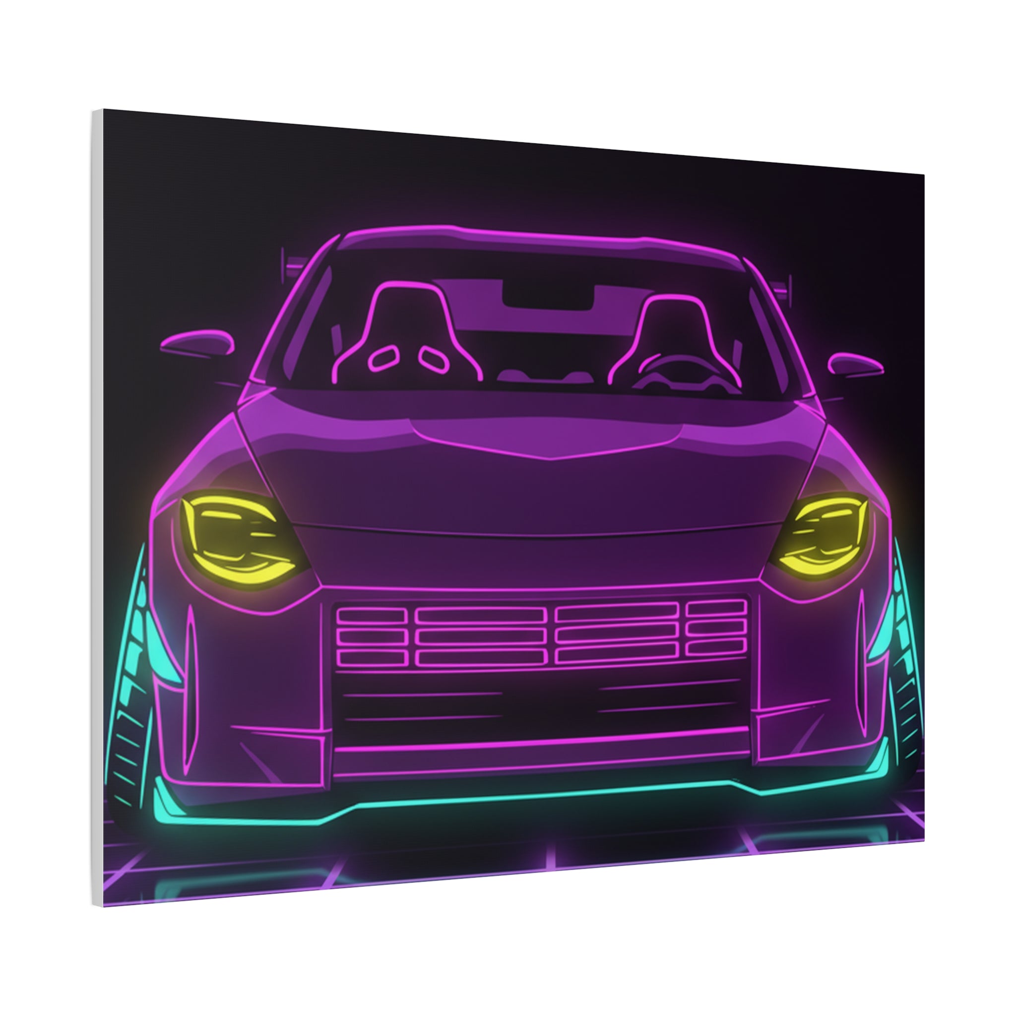 Nissan Z RZ34 (2023+) Neon Synthwave Canvas Wall Art
