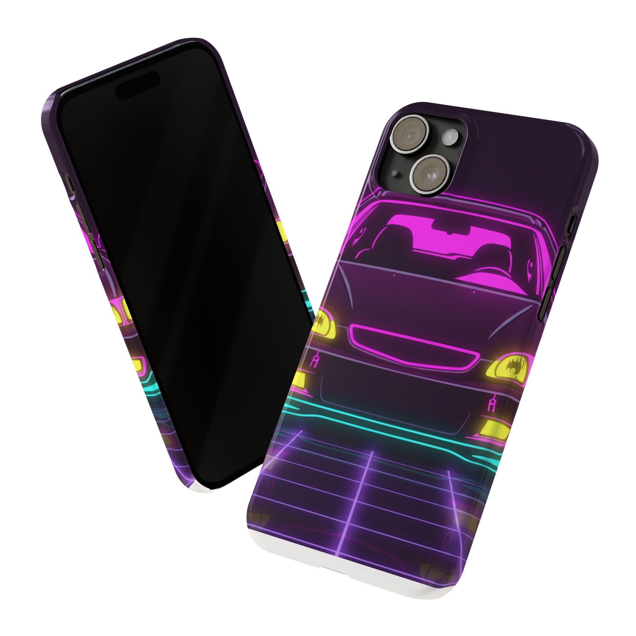 Honda Civic EK Hatch Neon Synthwave Phone Case