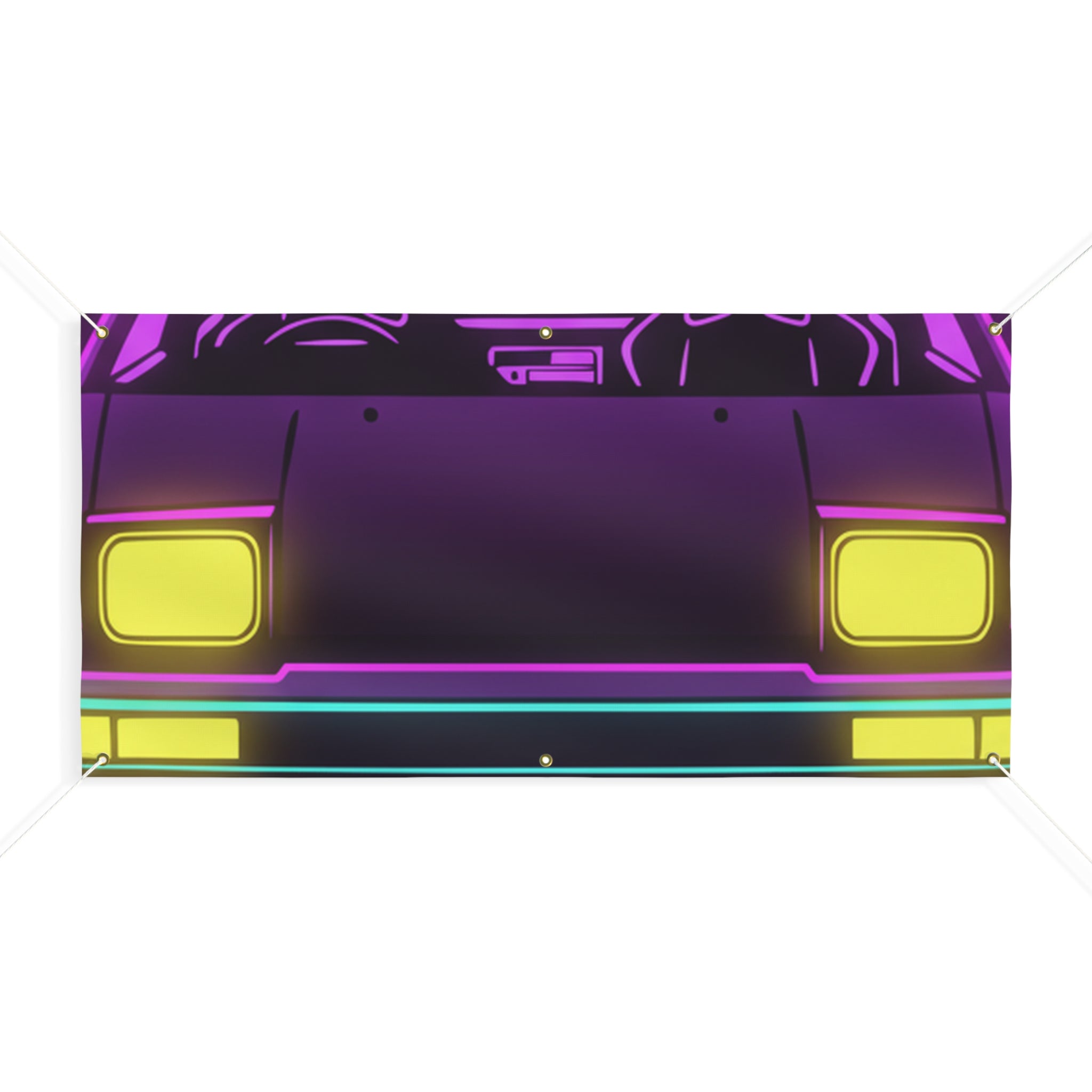 Toyota AE86 (1983-87) Neon Synthwave Banner