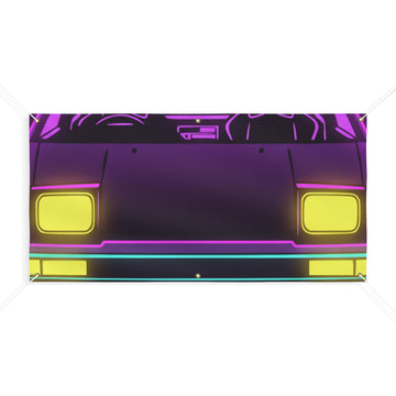 Toyota AE86 (1983-87) Neon Synthwave Banner