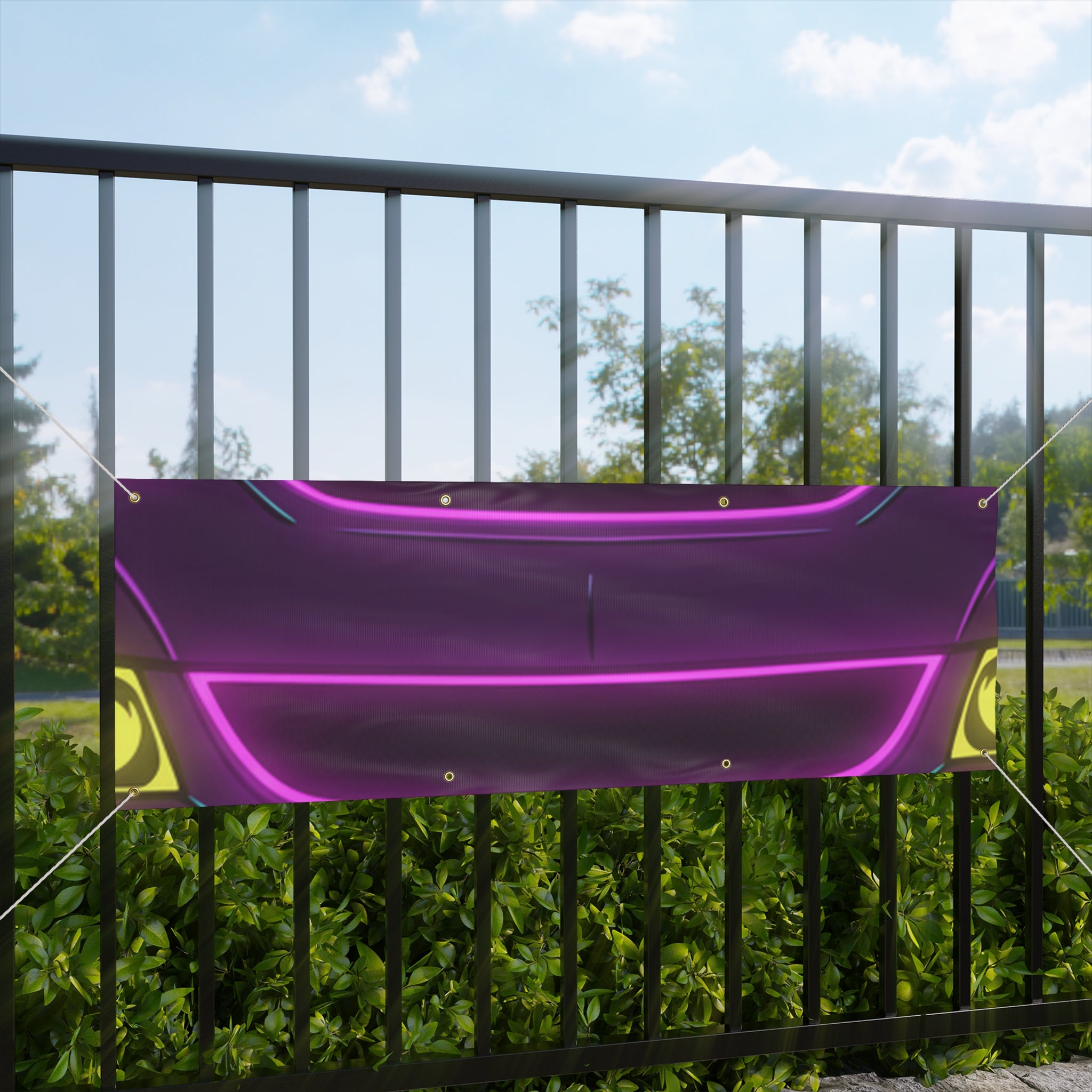 Mitsubishi Evo IX (2005-07) Neon Synthwave Banner