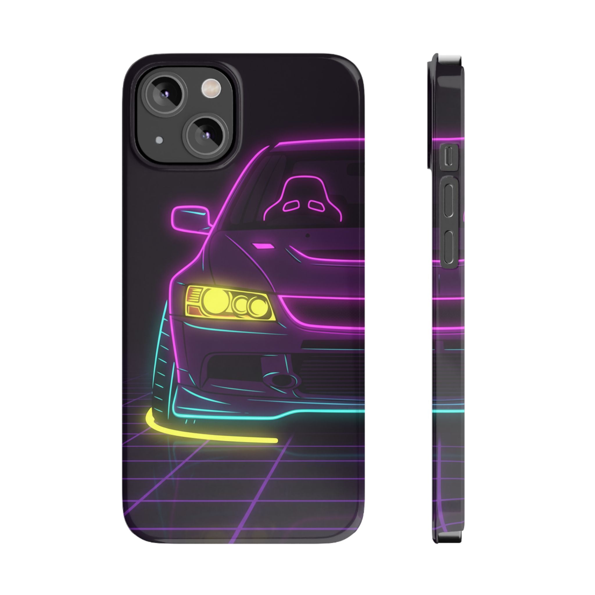 Mitsubishi Evo IX (2005-07) Neon Synthwave Phone Case