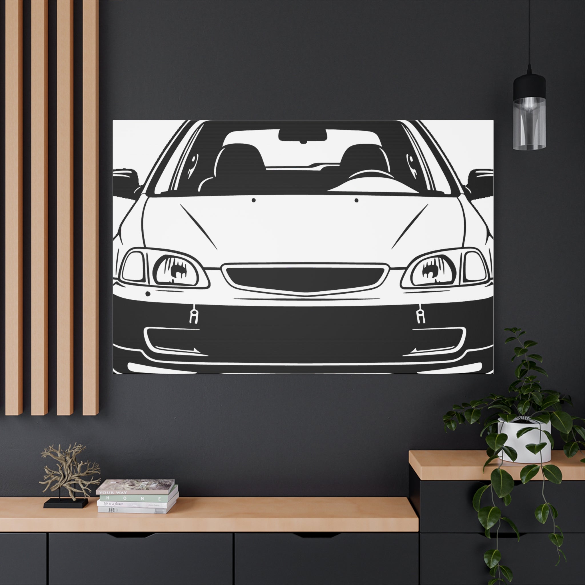 Honda Civic EK Hatch Canvas Wall Art