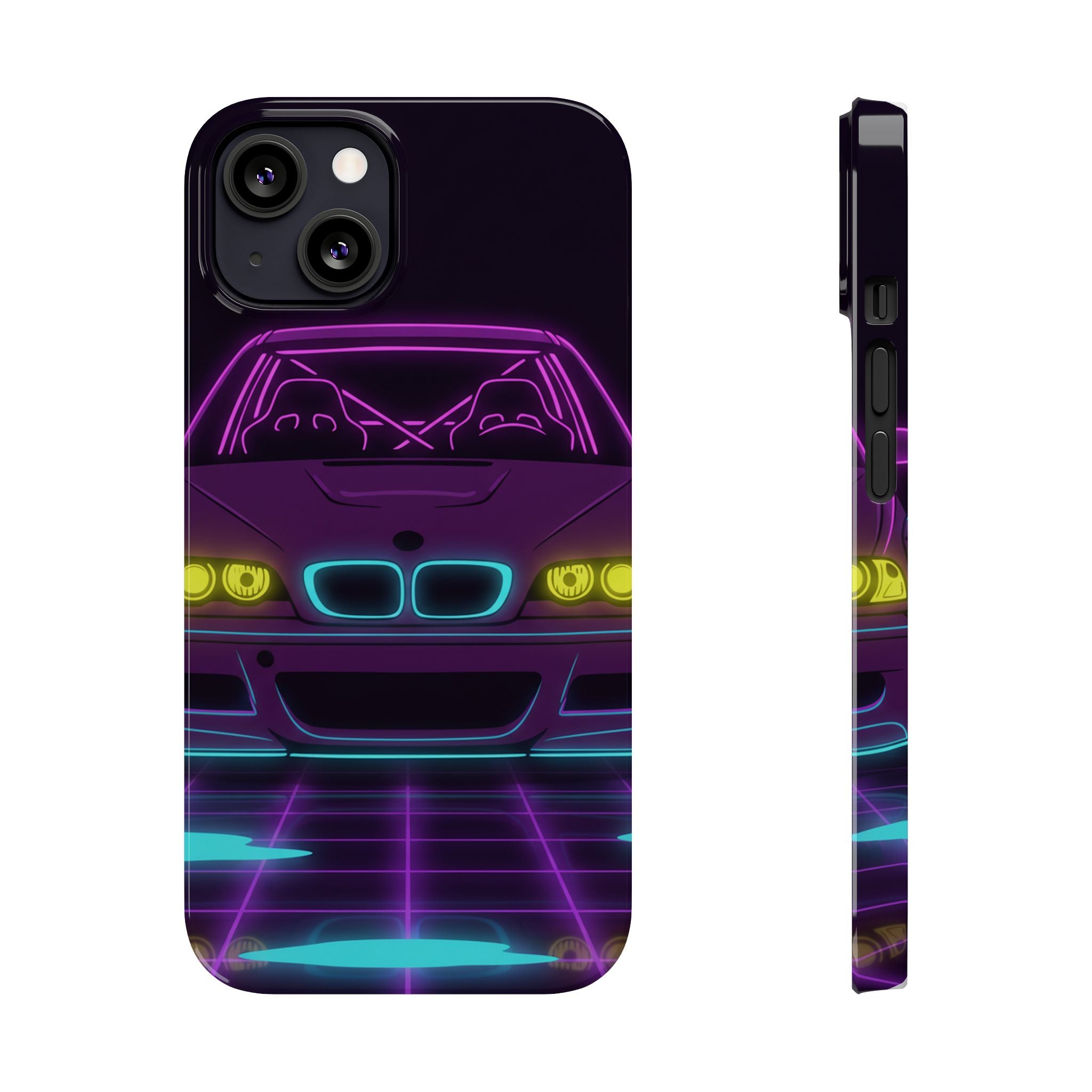 BMW E46 M3 (2000-06) Neon Synthwave Phone Case