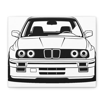 BMW E30 Canvas Wall Art