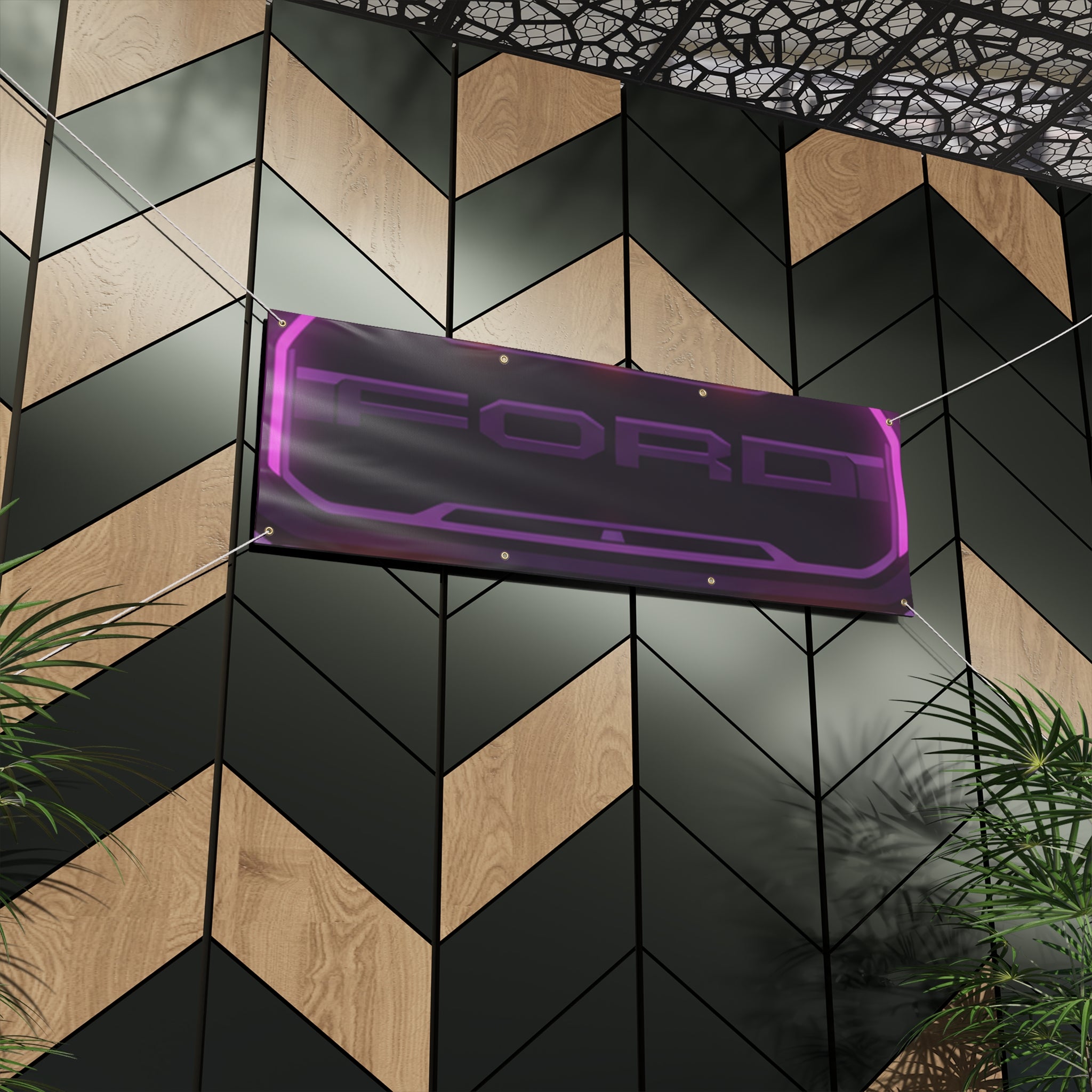 Ford F-150 Raptor Gen 2 Neon Synthwave Banner