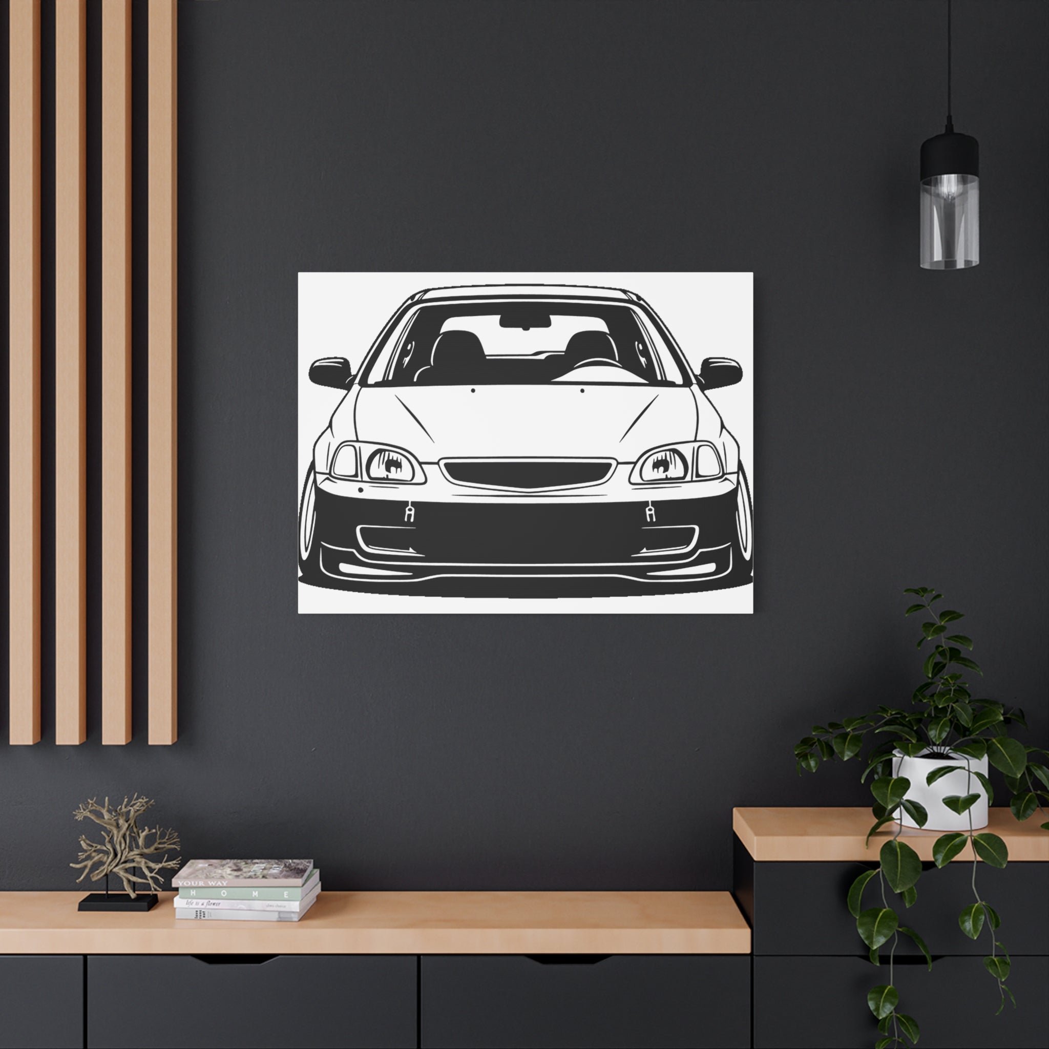 Honda Civic EK Hatch Canvas Wall Art