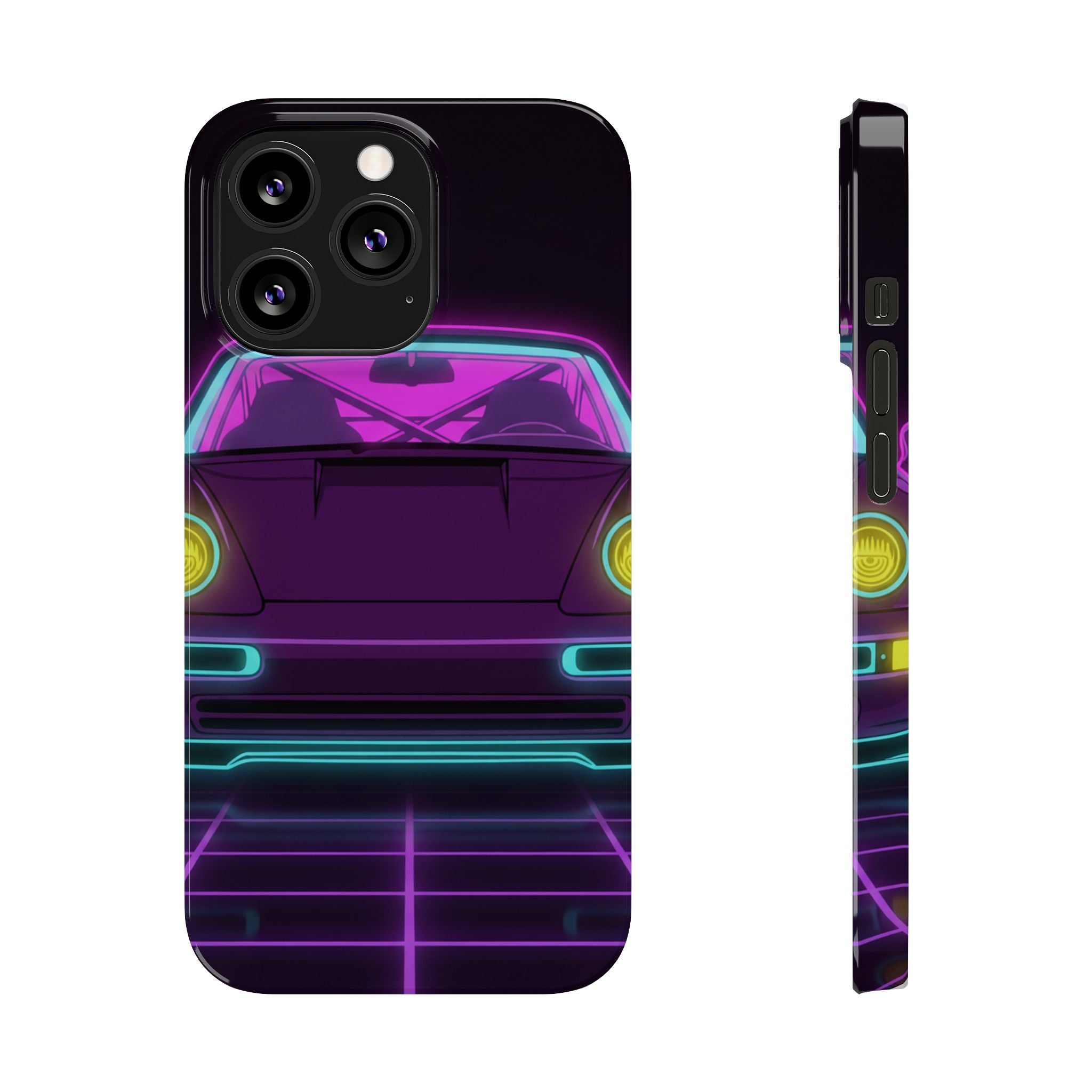 Porsche 964 Turbo Neon Synthwave Phone Case