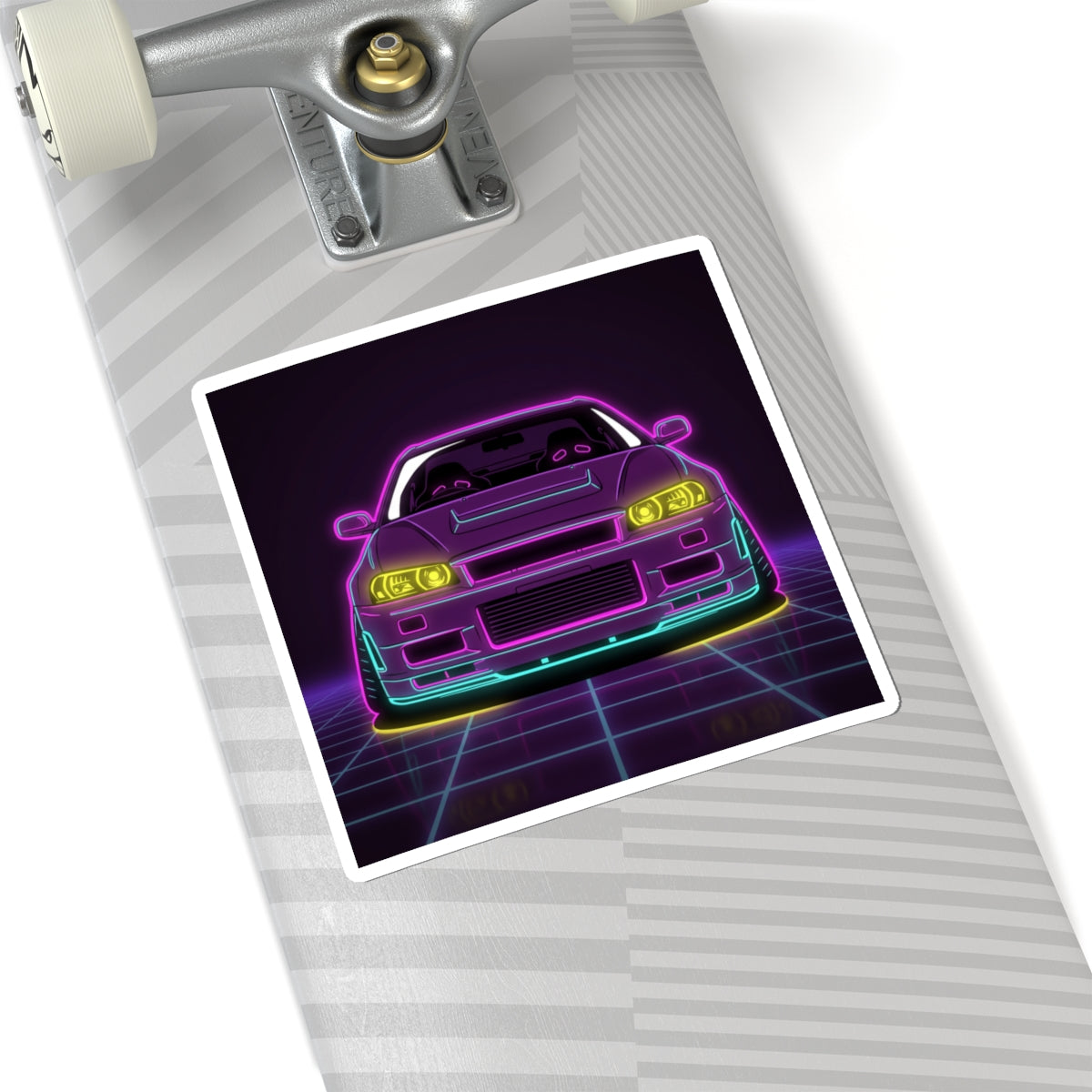 Nissan GT-R Neon Synthwave Sticker