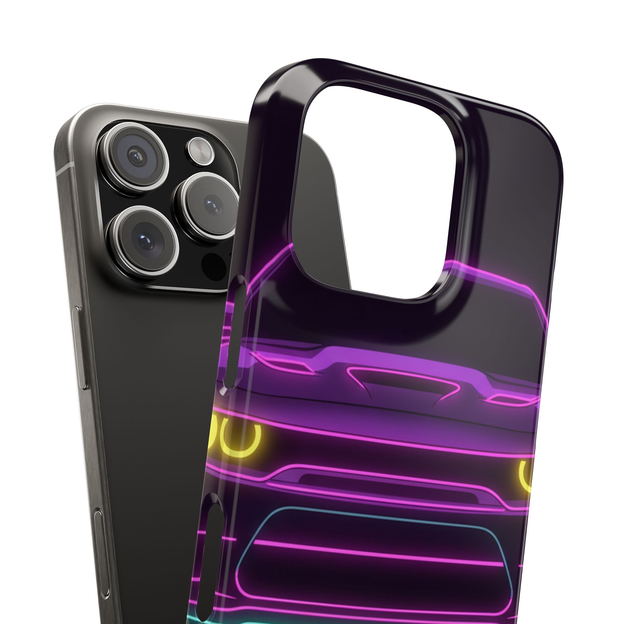 Dodge Challenger SRT Hellcat Neon Synthwave Phone Case